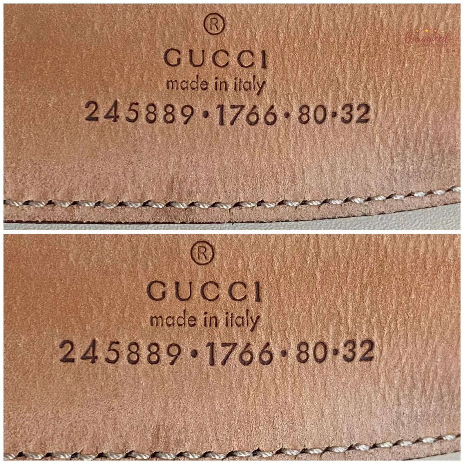Gucci GUCCI Monogram Canvas Bamboo Interlocking G Buckle Belt Size 28 - 6 Thumbnail