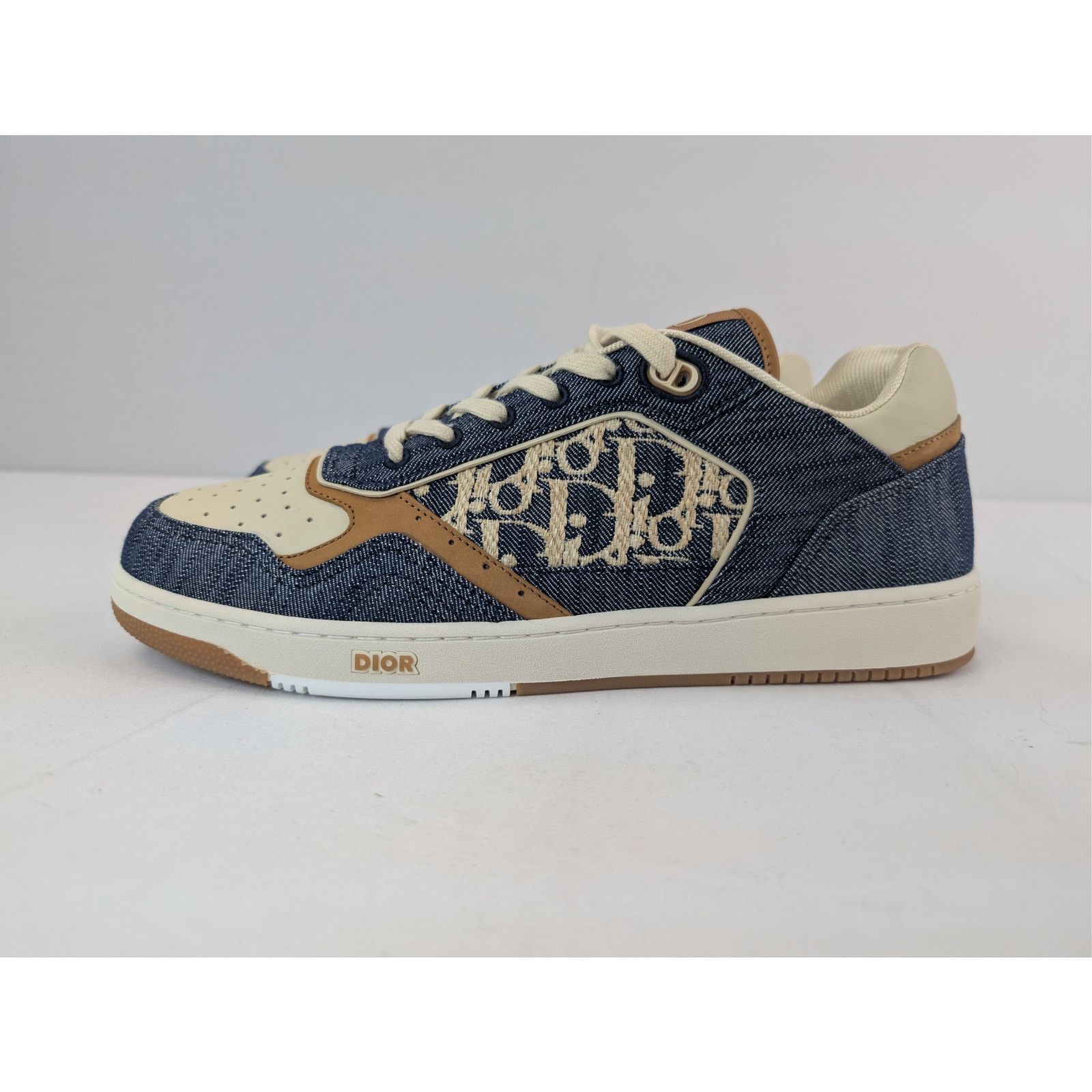 Dior o1rshd1 B27 Raffia Denim Uptown Low-Top Sneaker Blue/Brown Size US 13 / EU 46 - 11 Thumbnail