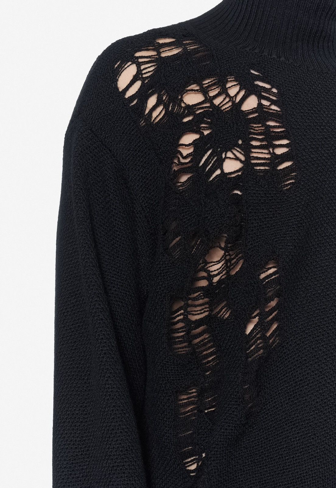 Ann Demeulemeester Amn Demeulemeester Gabriela Destroyed Wool Sweater Size US L / EU 52-54 / 3 - 3 Thumbnail