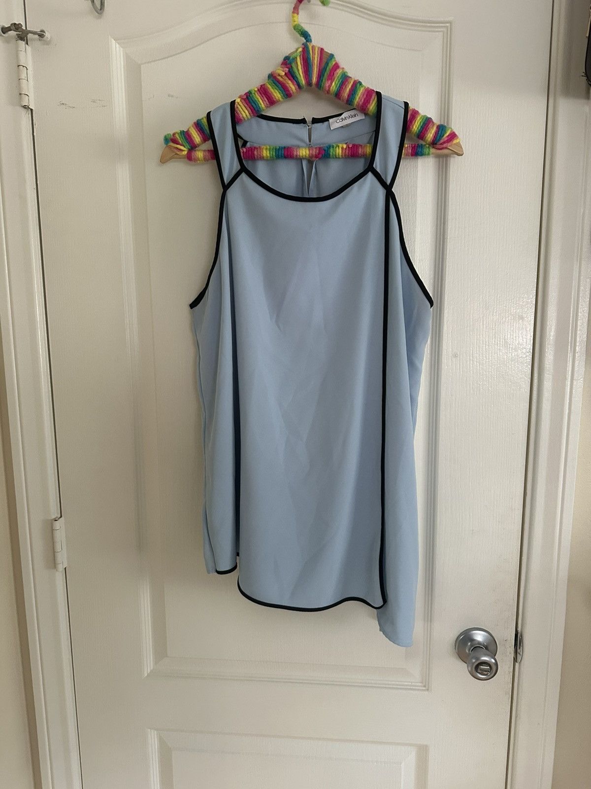 Calvin Klein Blue mini dress Size L / US 10 / IT 46 - 1 Thumbnail