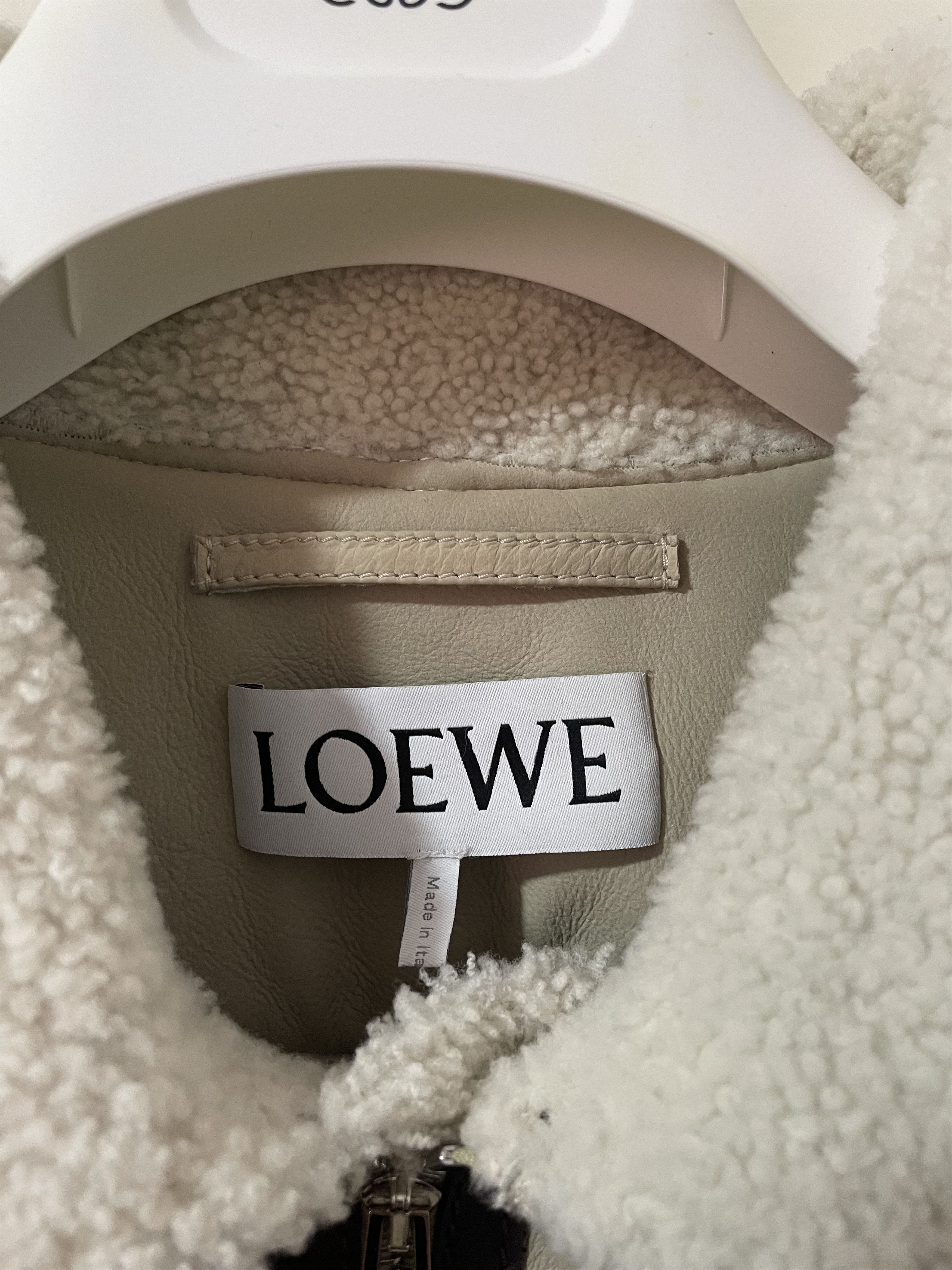 Loewe Shearling Aviator Jacket Soft White Size 50 Size US L / EU 52-54 / 3 - 8 Thumbnail