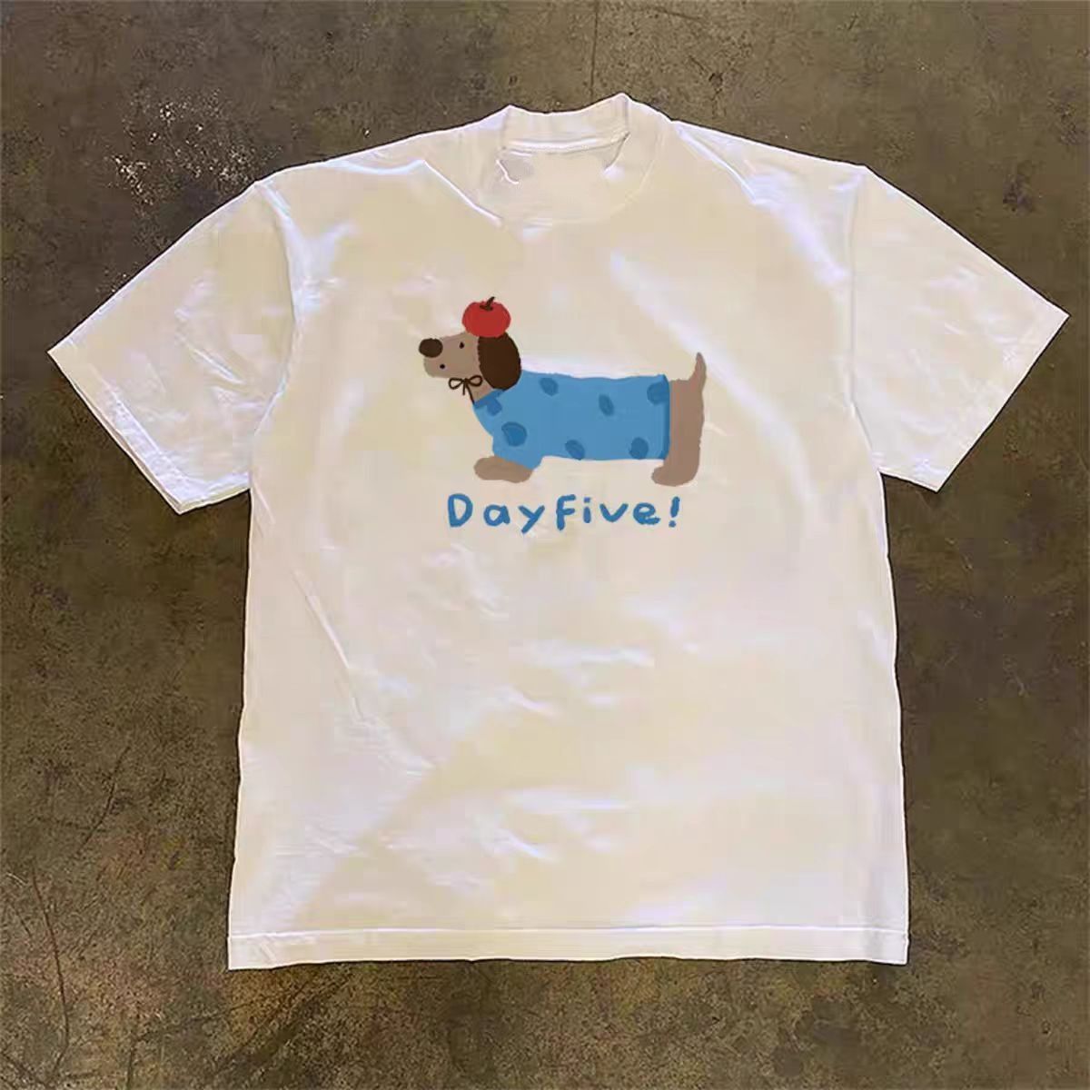 Japanese Brand White casual retro puppy print t-shirt Size US M / EU 48-50 / 2 - 1 Thumbnail