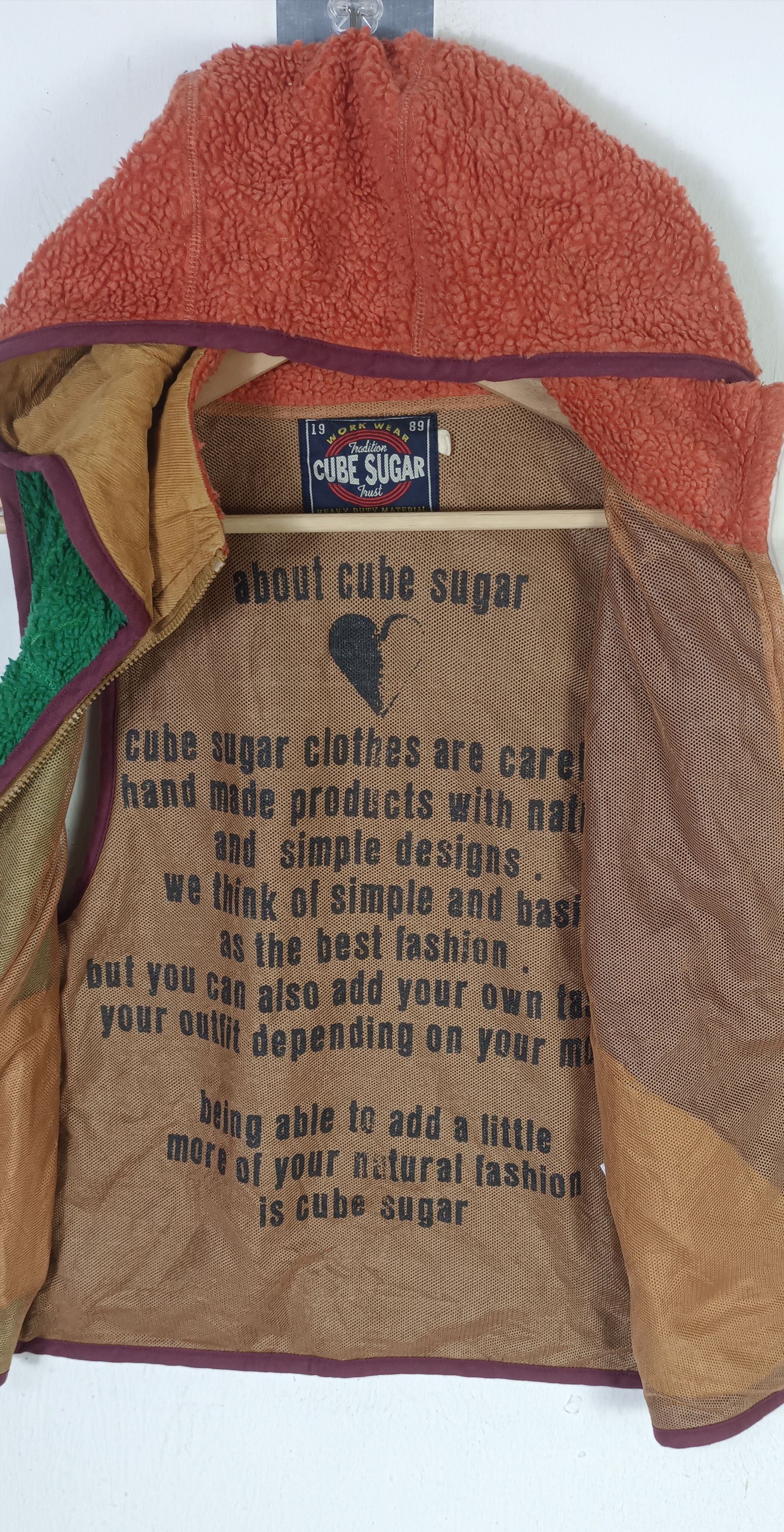 Japanese Brand Cube Sugar Japan Colourblock Sherpa Vest Jacket Size US S / EU 44-46 / 1 - 4 Thumbnail