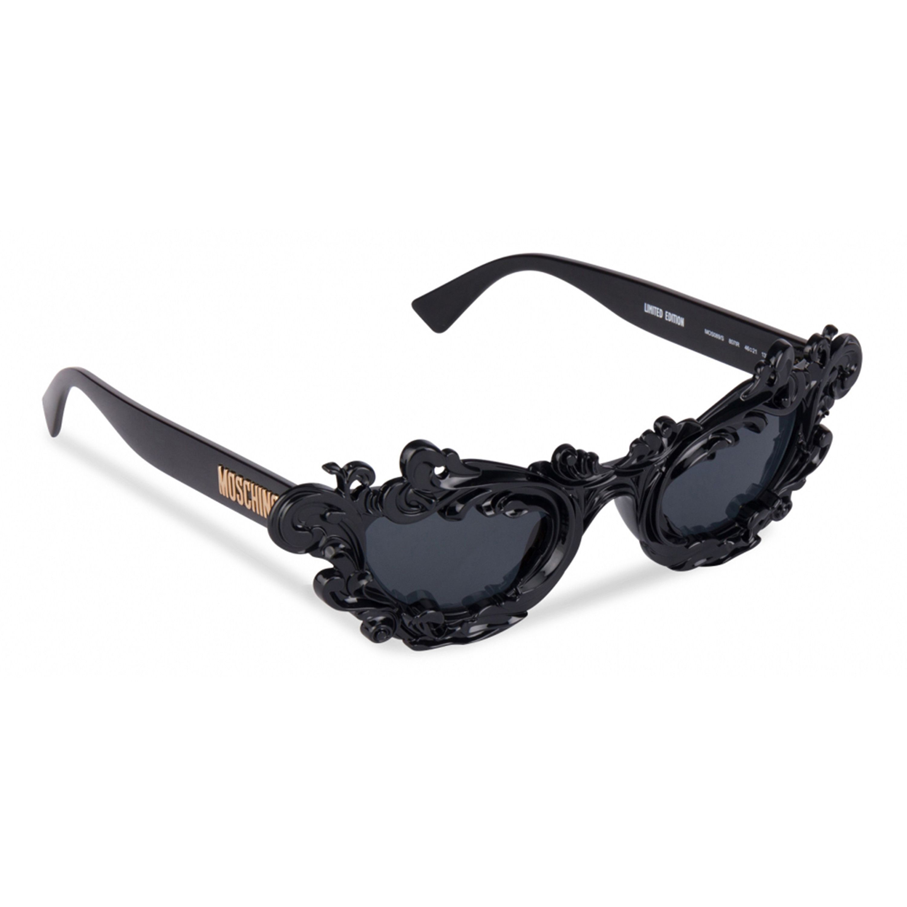NEW MOSCHINO SUNGLASSES BLACK CAT EYE WOMEN EYEWEAR MOSCHINO MOS082/S 0V81 IR Moschino Cat Eye Sunglasses Black for Women for sale | eBay main image 3