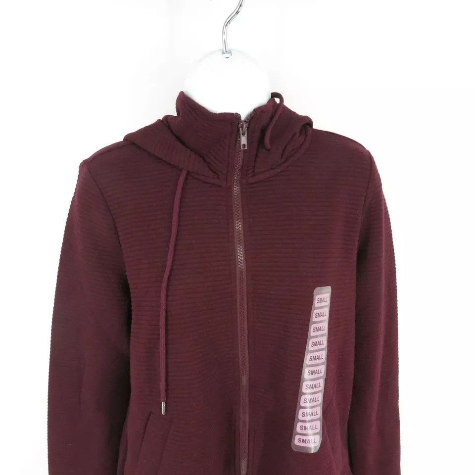Other Active Life Women's Burgundy Zip Up Hoodie Small NWT $89 Size S / US 4 / IT 40 - 3 Thumbnail