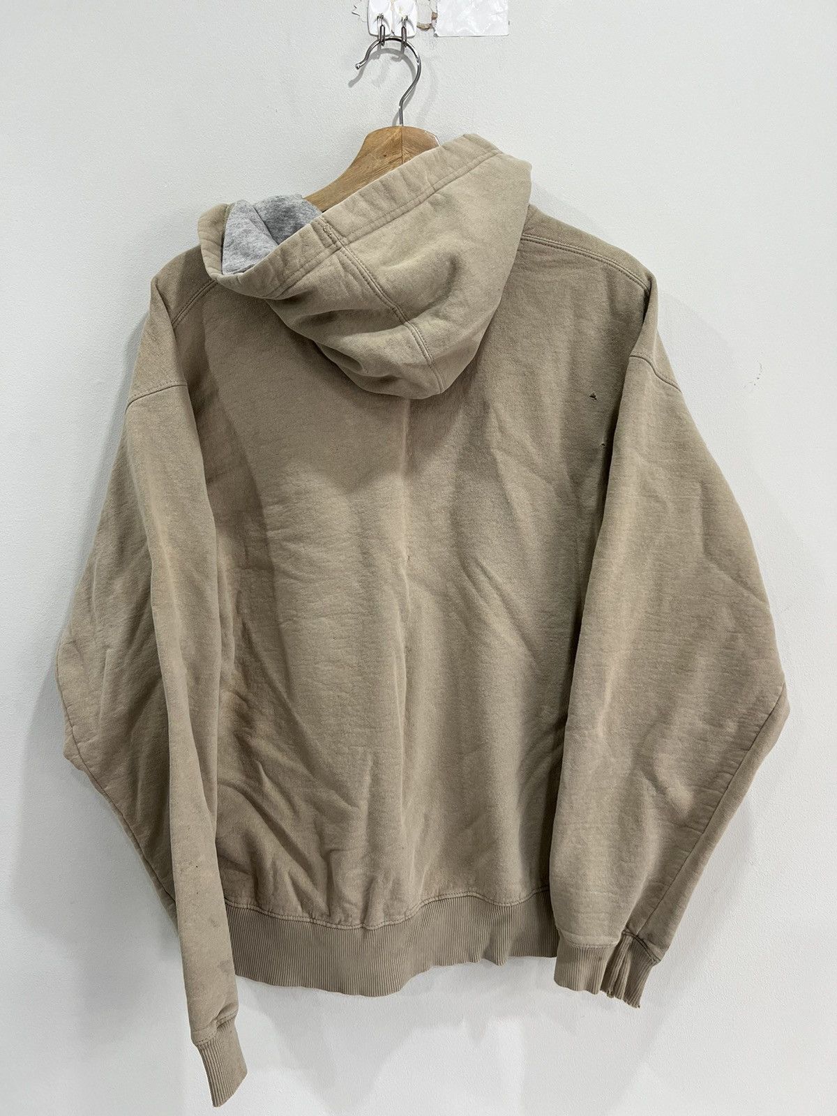 Champion × Japanese Brand × Vintage Vintage Champion Thrashed Zip Up Hoodie Sweater brown tan Size US XL / EU 56 / 4 - 3 Thumbnail