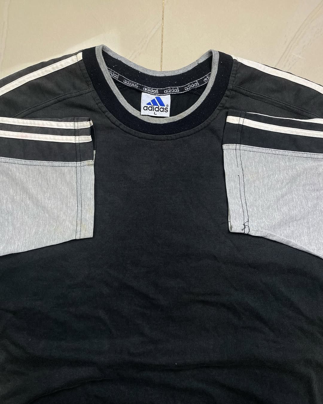 Adidas Vintage Adidas 3Stripe faded tees Size US XL / EU 56 / 4 - 3 Thumbnail