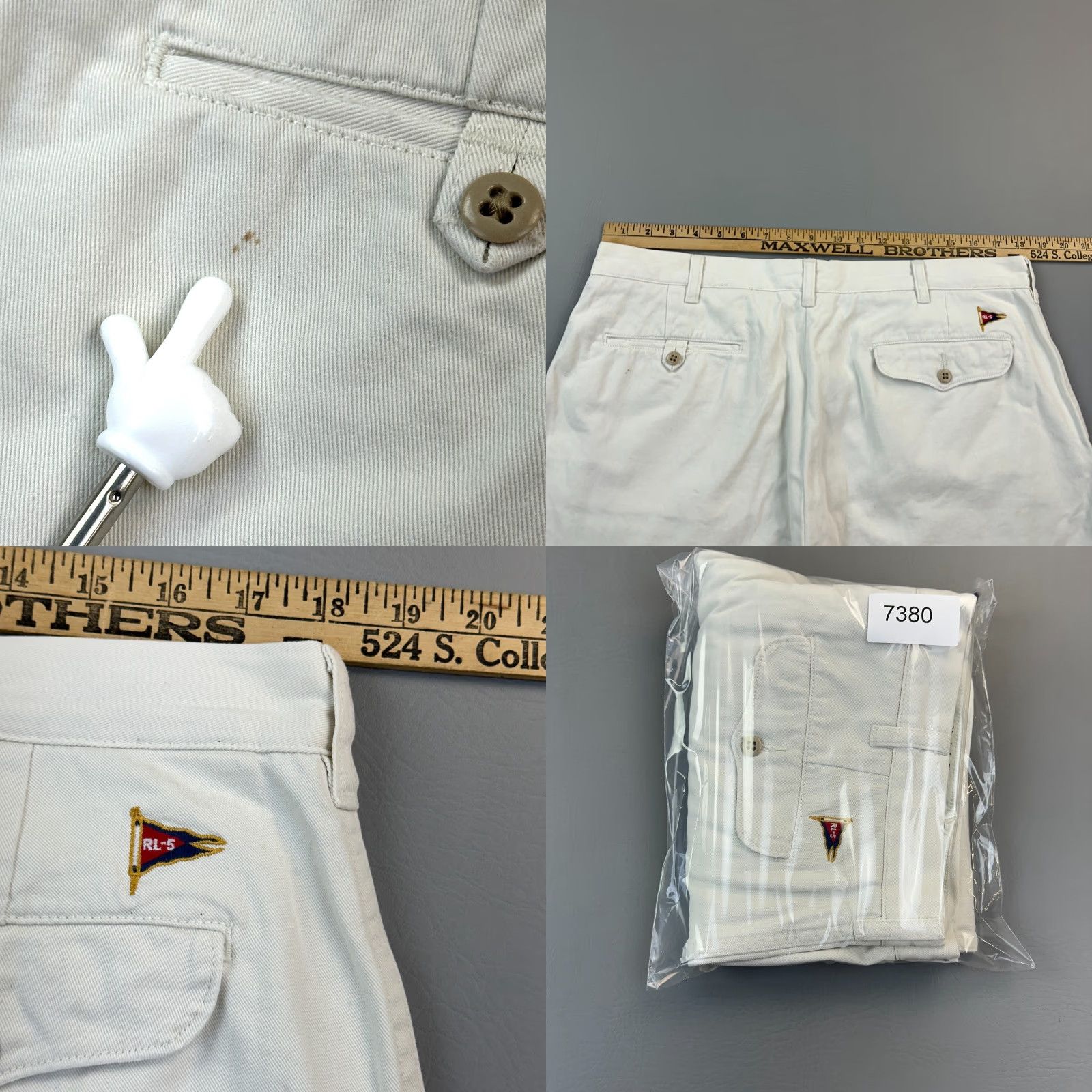 Polo Ralph Lauren Vintage Polo Ralph Lauren Shorts Mens 36 Beige 9" Gi Fit Flat Front Chino Preppy Size US M / EU 48-50 / 2 - 9 Thumbnail