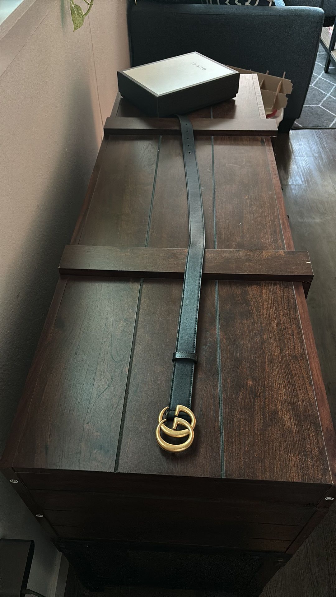 Gucci GG marmont belt with gold hardware size 75 Size ONE SIZE - 8 Thumbnail
