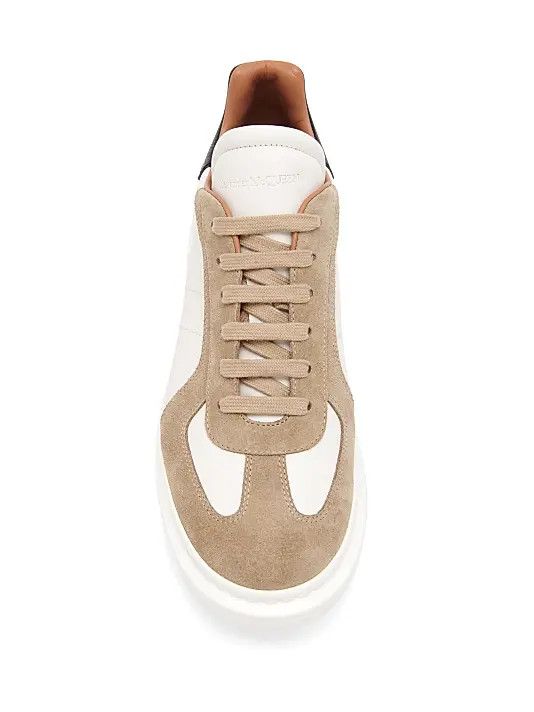Alexander McQueen os11x0126 Suede & Leather Retro Oversized Sneakers Size US 9 / EU 42 - 4 Thumbnail