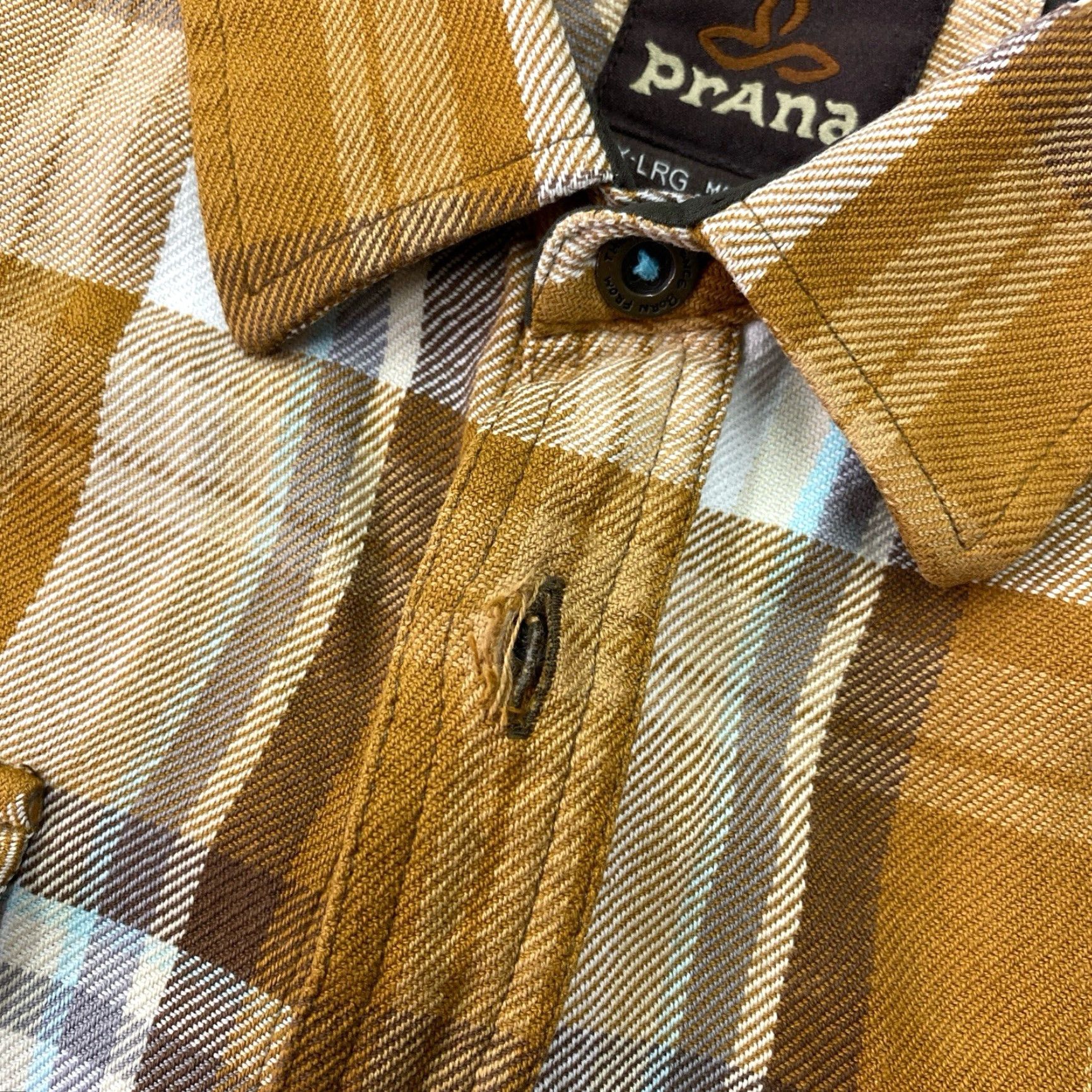 Prana Prana Shirt Mens XL Button Up Flannel Plaid Brown Cotton Size US XL / EU 56 / 4 - 3 Thumbnail