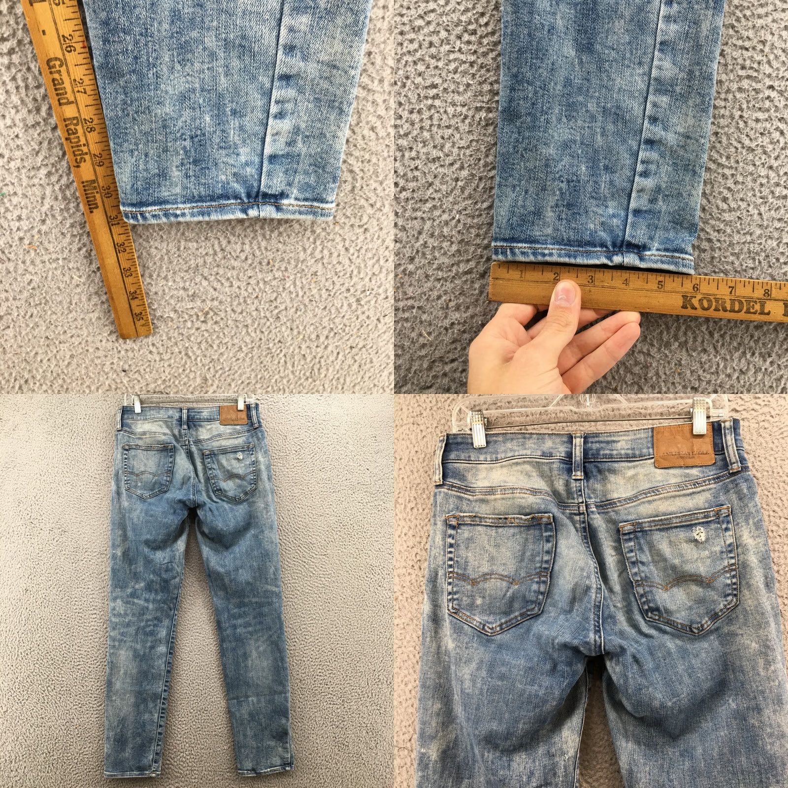 American Eagle Outfitters American Eagle Outfitters Jeans Mens 30 Blue Distressed Low Rise Zip Skinny 5-Pocket Denim Leather? Size US 30 / EU 46 - 8 Thumbnail