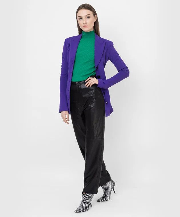 The Attico o1mle0526 Monica Blazer in Purple Size XS / US 0-2 / IT 36-38 - 2 Thumbnail