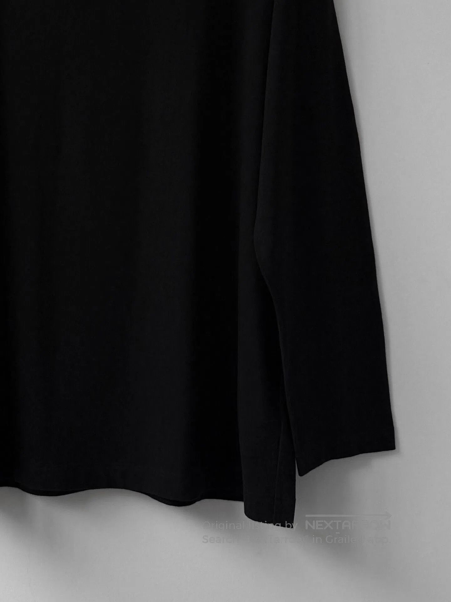 Yohji Yamamoto Yohji Yamamoto Black Cotton Long Sleeve Top. Size US L / EU 52-54 / 3 - 5 Thumbnail