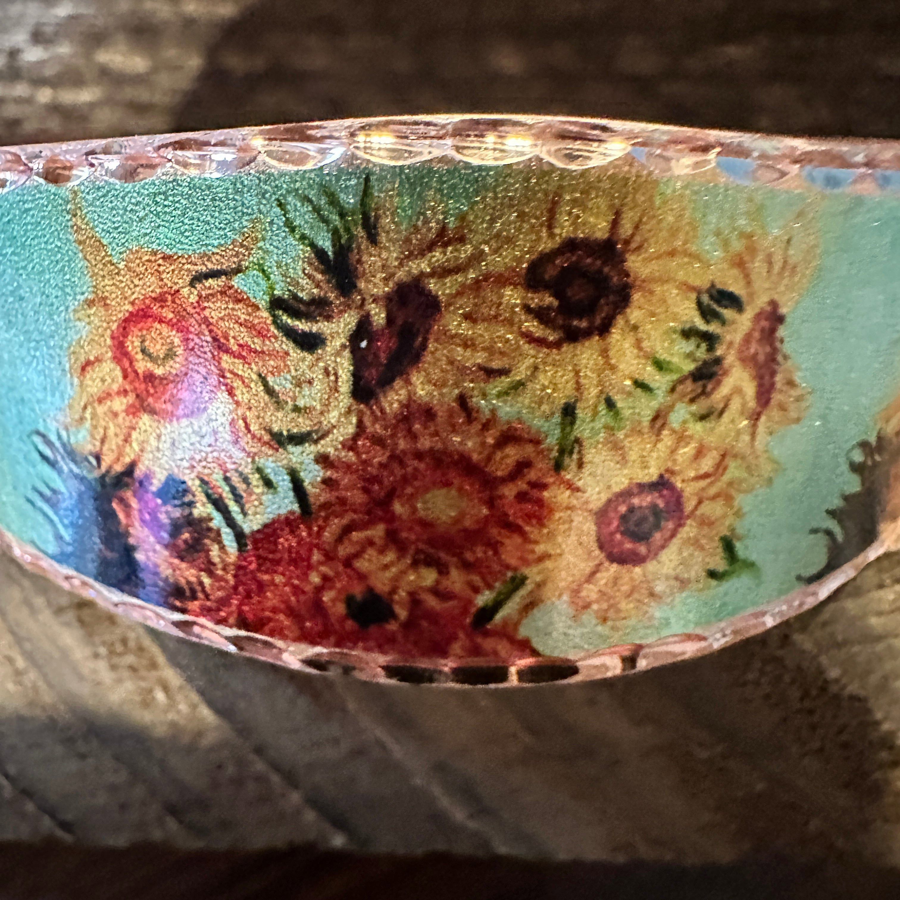 Other Handmade Boho Copper Wide Cuff Bracelet, Diamond Cut Van Gog Size ONE SIZE - 8 Thumbnail