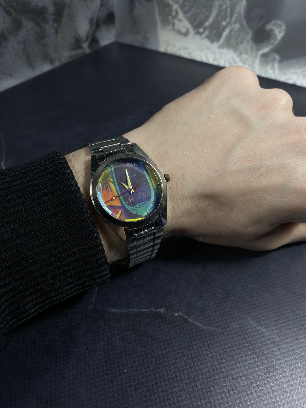 Japanese Brand Vintage Futuristic Quartz Watch with New Strap Size ONE SIZE - 4 Thumbnail