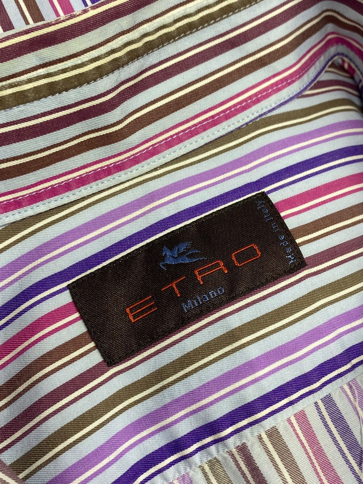 Etro 🔥 Y2K ETRO MILANO STRIPED SHIRT BOLD COLORS DANDY STYLE Size US M / EU 48-50 / 2 - 5 Thumbnail