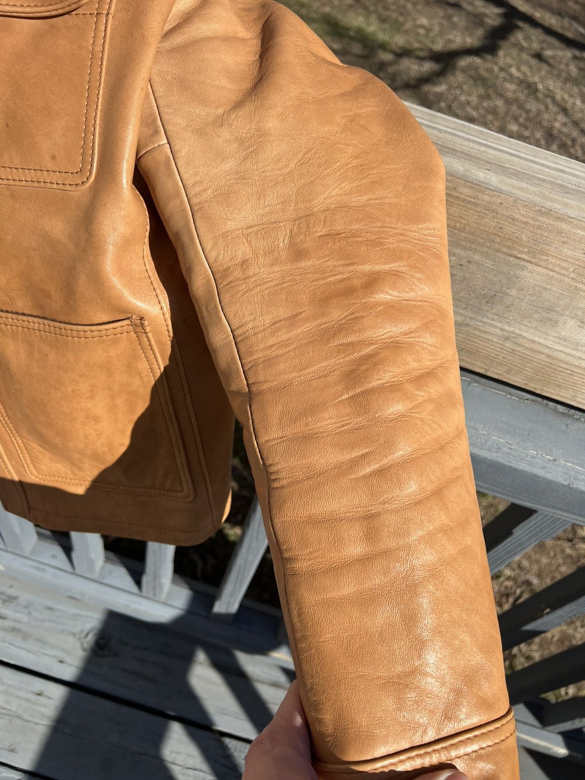 Y'2 Leather Y’2 Leather Shop Vancouver Kakishibu Scar Chore Jacket Size US M / EU 48-50 / 2 - 8 Thumbnail