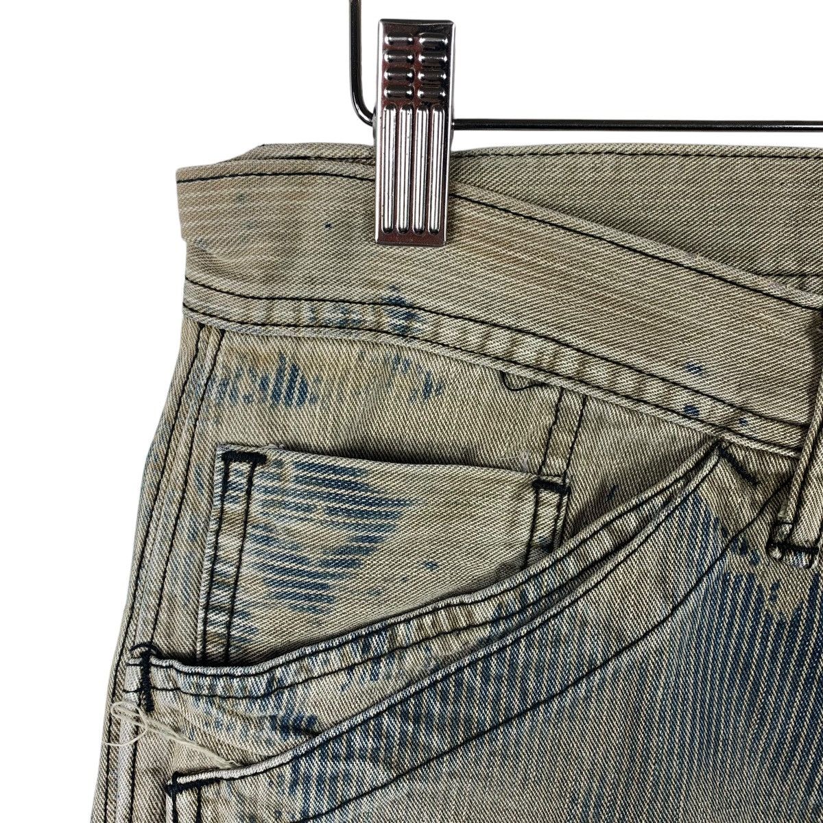 Japanese Brand REPACK japanesebrand double knee bleach jeans Size US 32 / EU 48 - 9 Thumbnail
