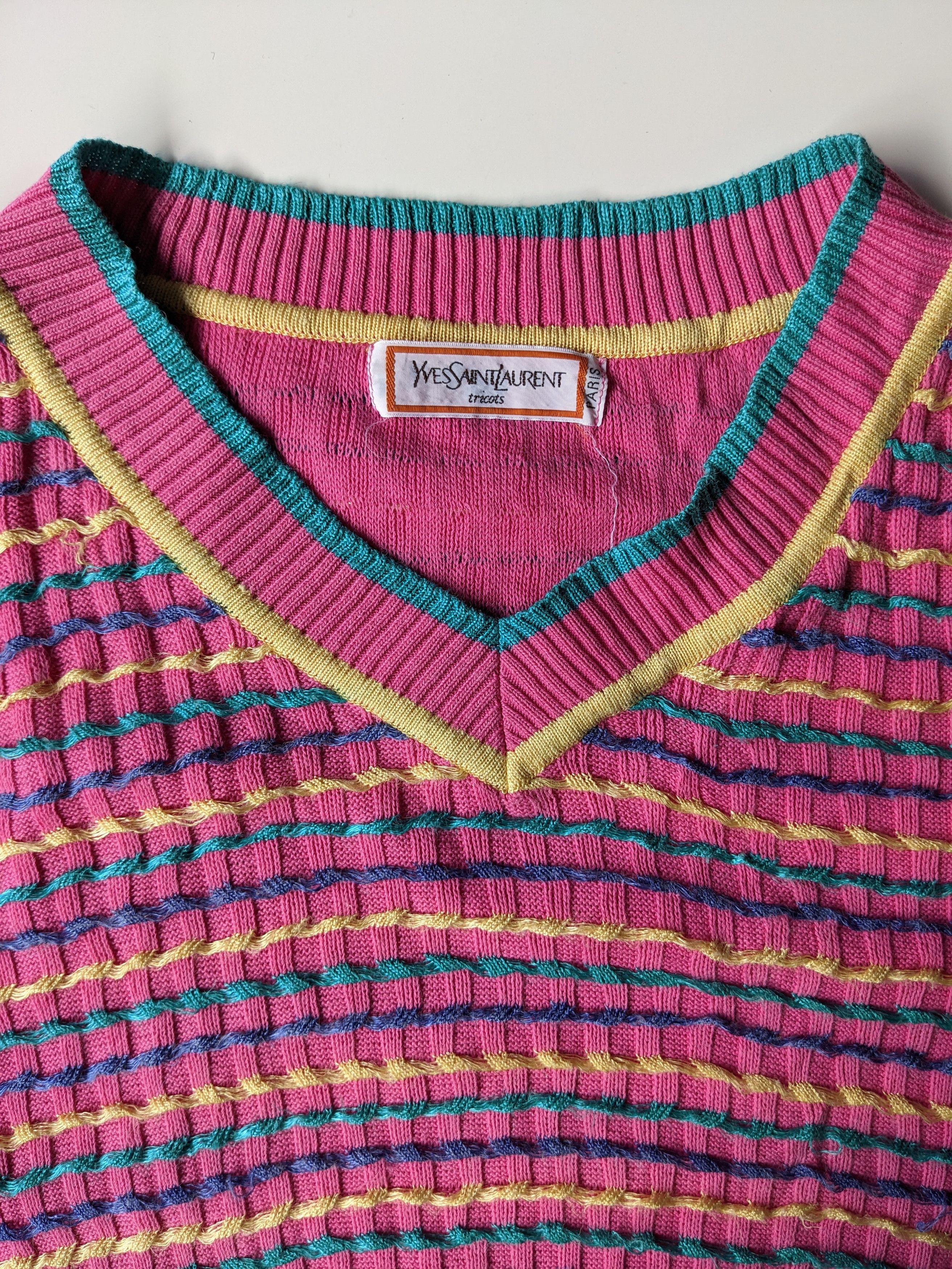 Vintage × Yves Saint Laurent Vintage Yves Saint Laurent Tricots knit ballon shirt Size S / US 4 / IT 40 - 3 Thumbnail