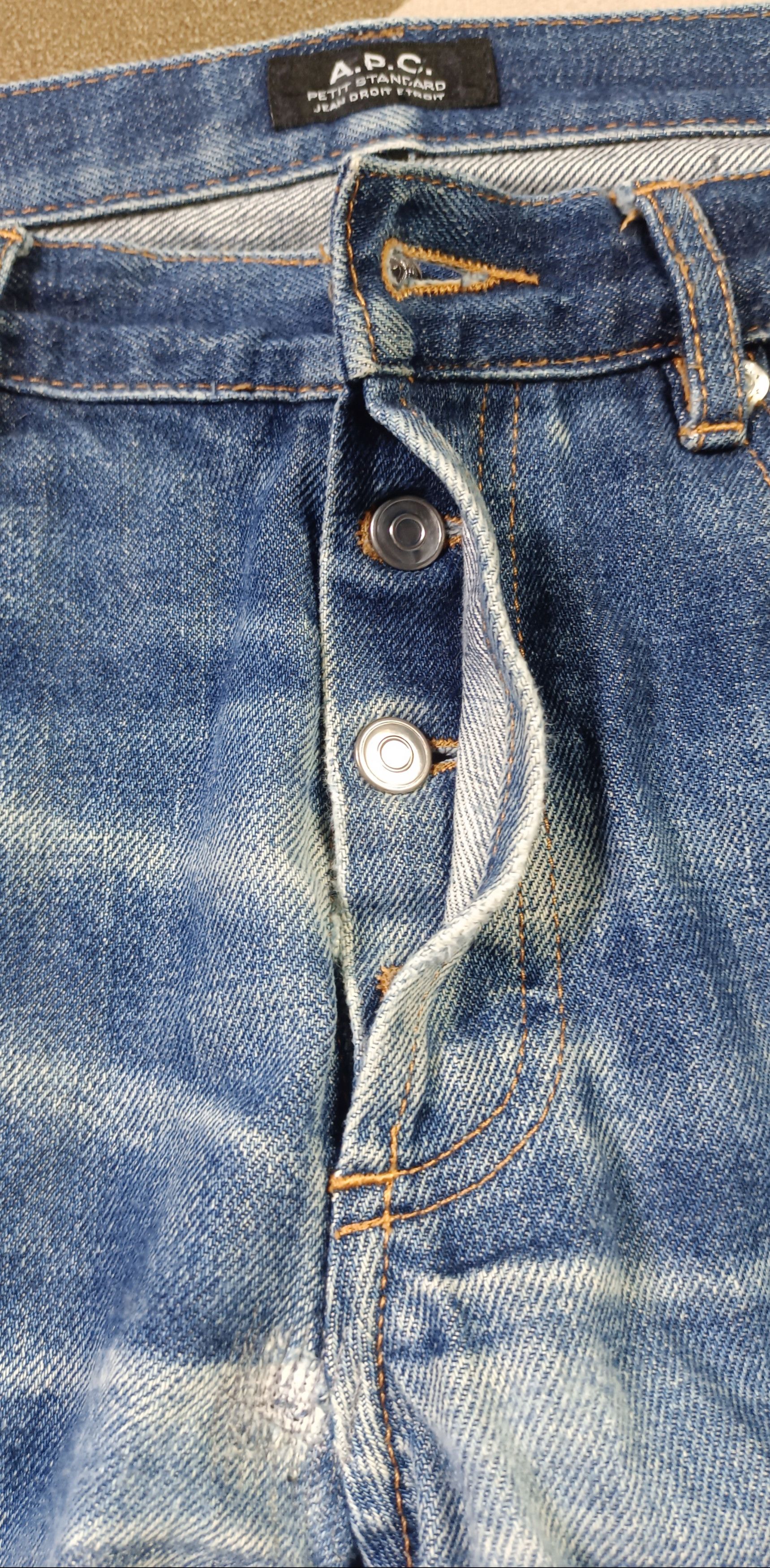 A.P.C. A.P.C Jean Droit Etroit Full Selvedge Distressed Jeans Size US 32 / EU 48 - 7 Thumbnail