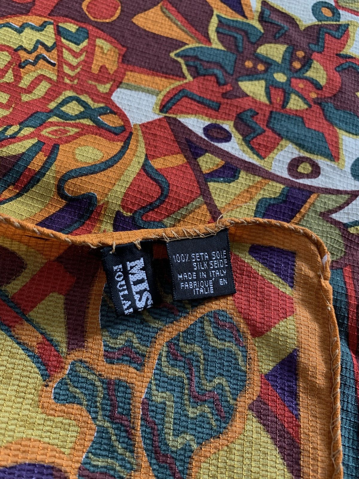 Missoni × Vintage Vintage Missoni Foulard 100% Silk Scarf 87x83cm Size ONE SIZE - 7 Thumbnail