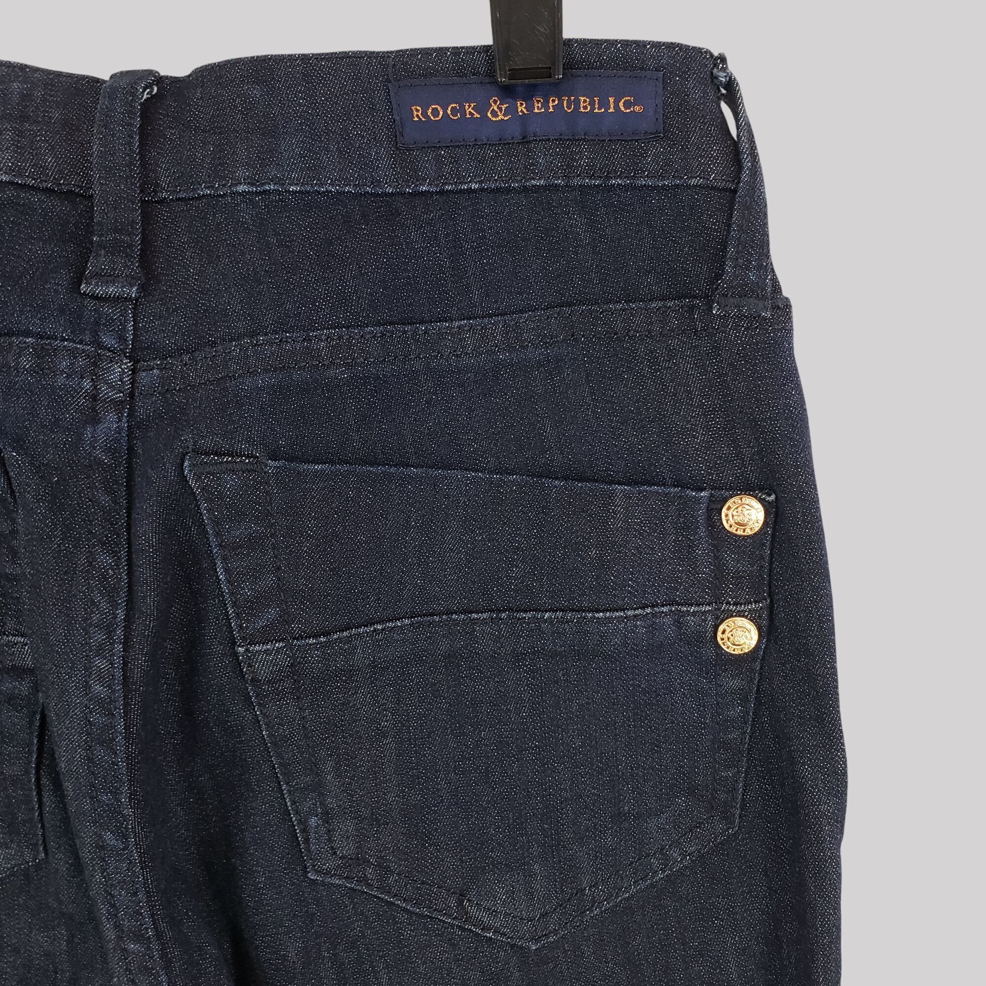 Rock & Republic Rock & Republic Womens Dark Wash Skinny Jeans Size 6 Size 28" / US 6 / IT 42 - 4 Thumbnail