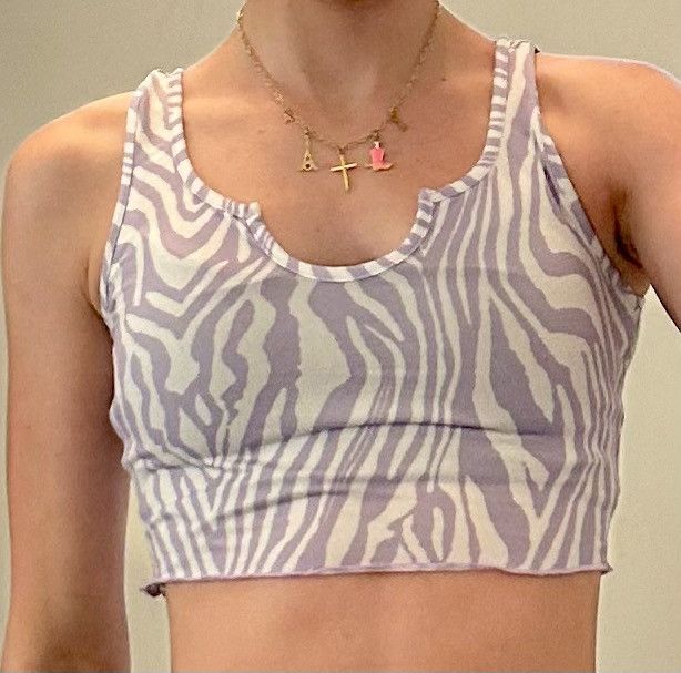 Shein Purple Shein zebra print tank top Size XS / US 0-2 / IT 36-38 - 1 Thumbnail