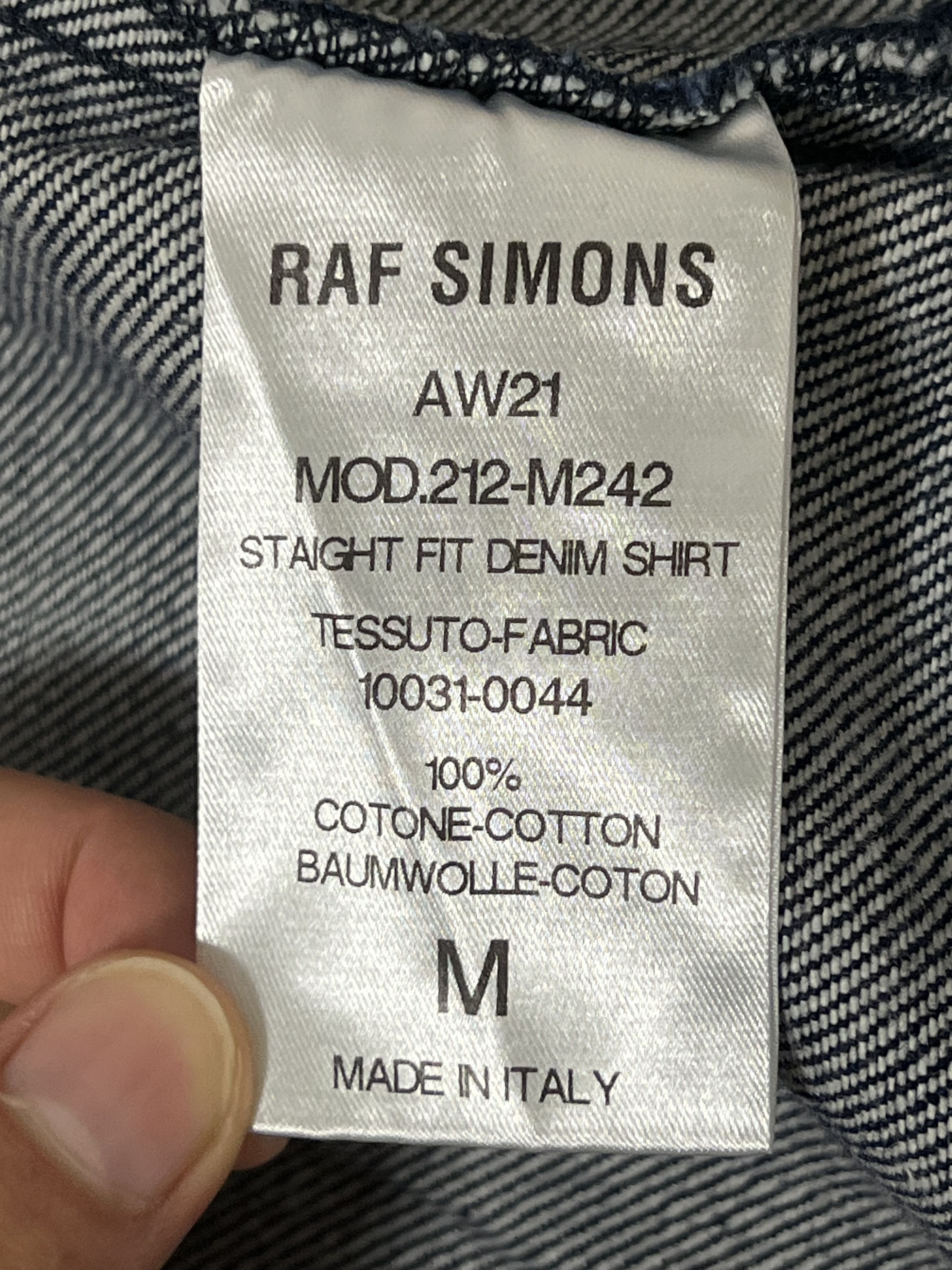 Raf Simons 💚 AW21 Raf Simons Straight Fit Denim Shirt Medium NEW Size US M / EU 48-50 / 2 - 11 Thumbnail