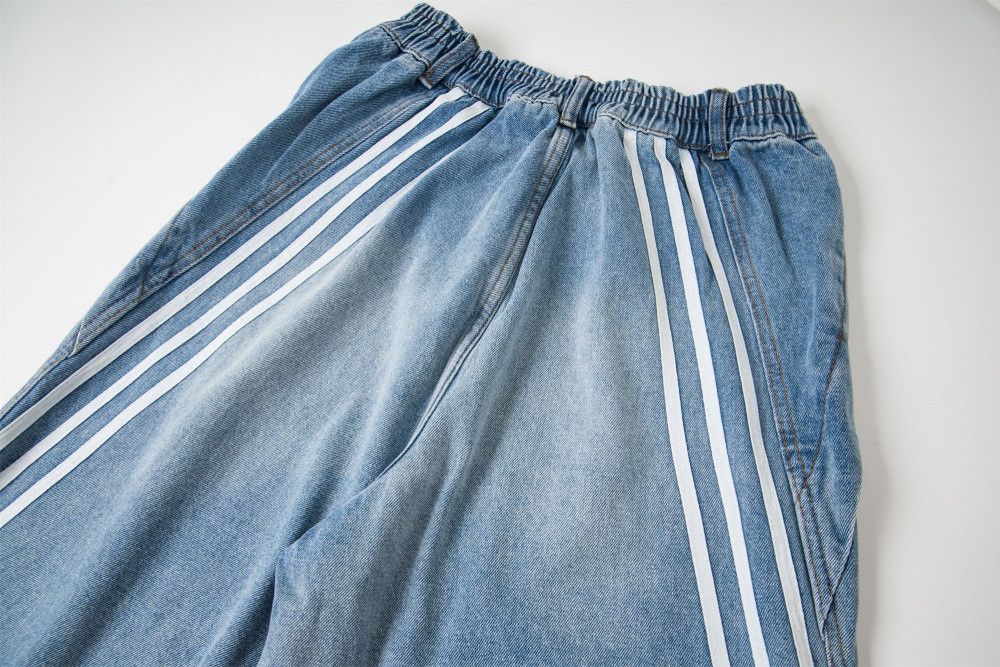 Jean Men's vintage washed distressed loose straight jeans Size US 32 / EU 48 - 6 Thumbnail