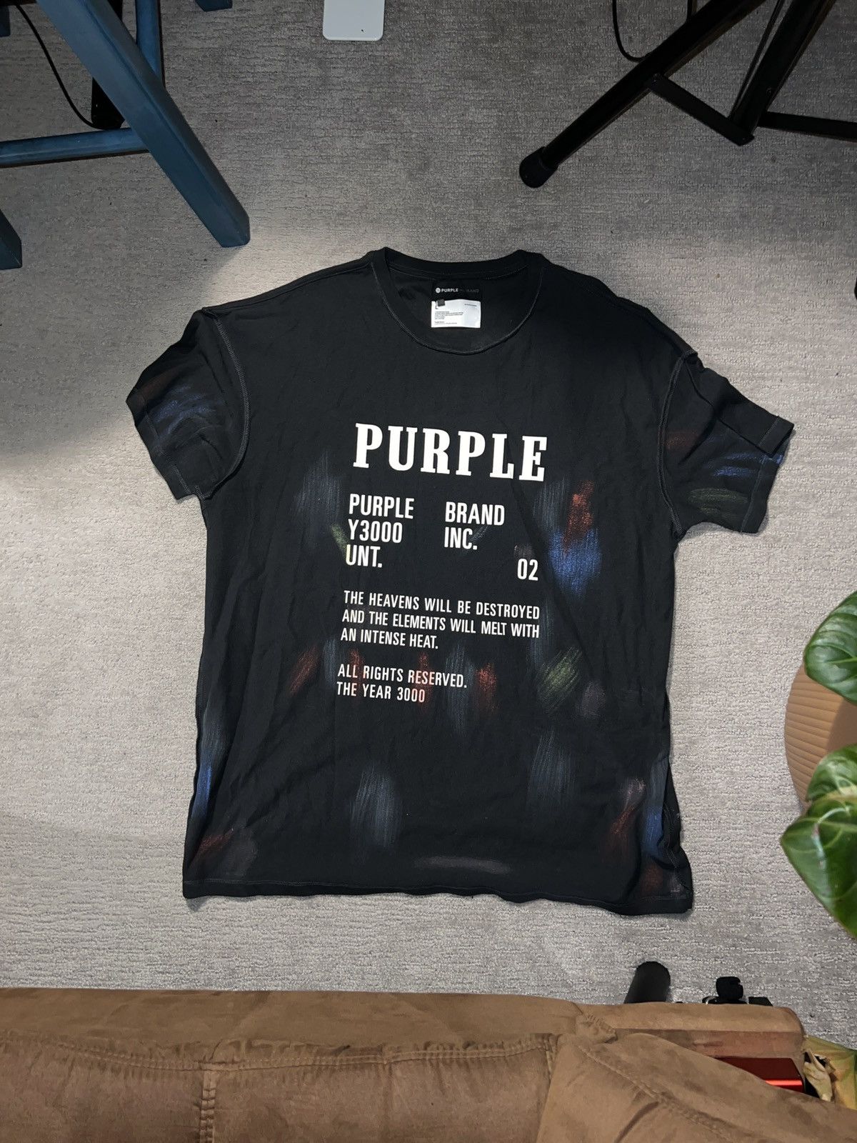 Purple Brand Purple Brand History - Painted Men’s T-Shirt Size US L / EU 52-54 / 3 - 1 Thumbnail
