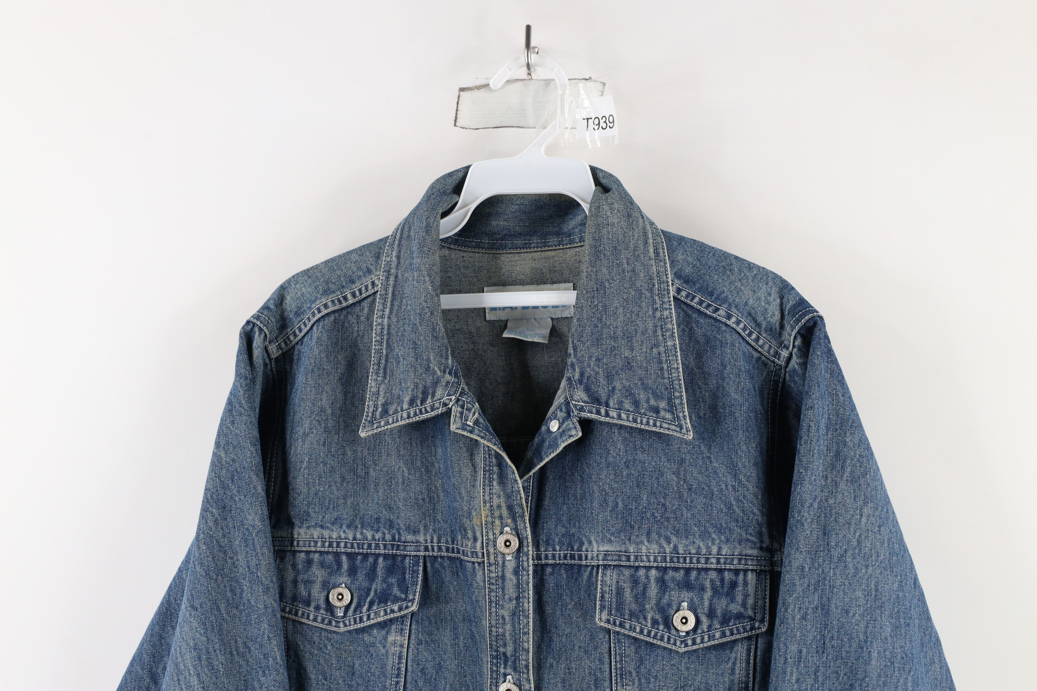 Vintage Vintage 90s Y2K LA Blues Babydoll Denim Trucker Jacket Size L / US 10 / IT 46 - 2 Thumbnail