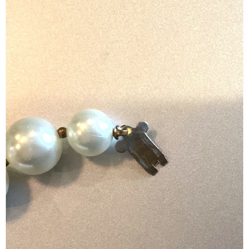 Other Vtg Faux Pearl & Plastic Crystal Bead Necklace With Gold-Ton Size ONE SIZE - 5 Thumbnail