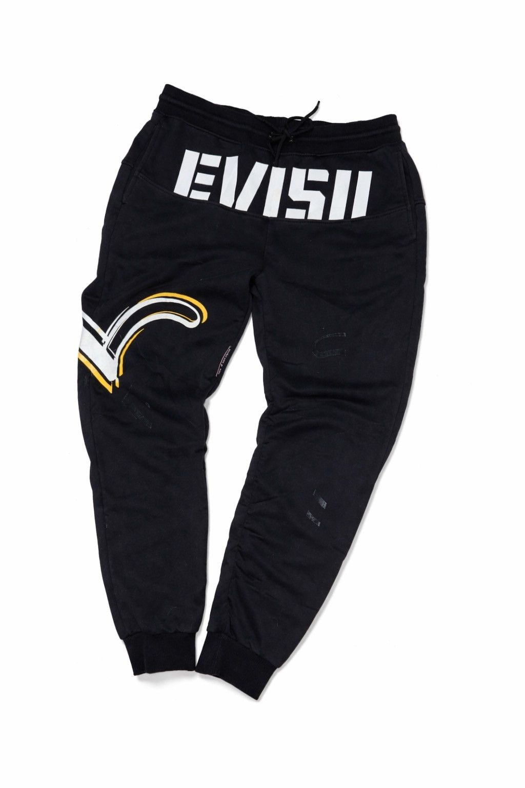 Evisu Y2K x streetwear x Evisu Kuro x spell out graphic sweatpants Size US 33 - 2 Thumbnail