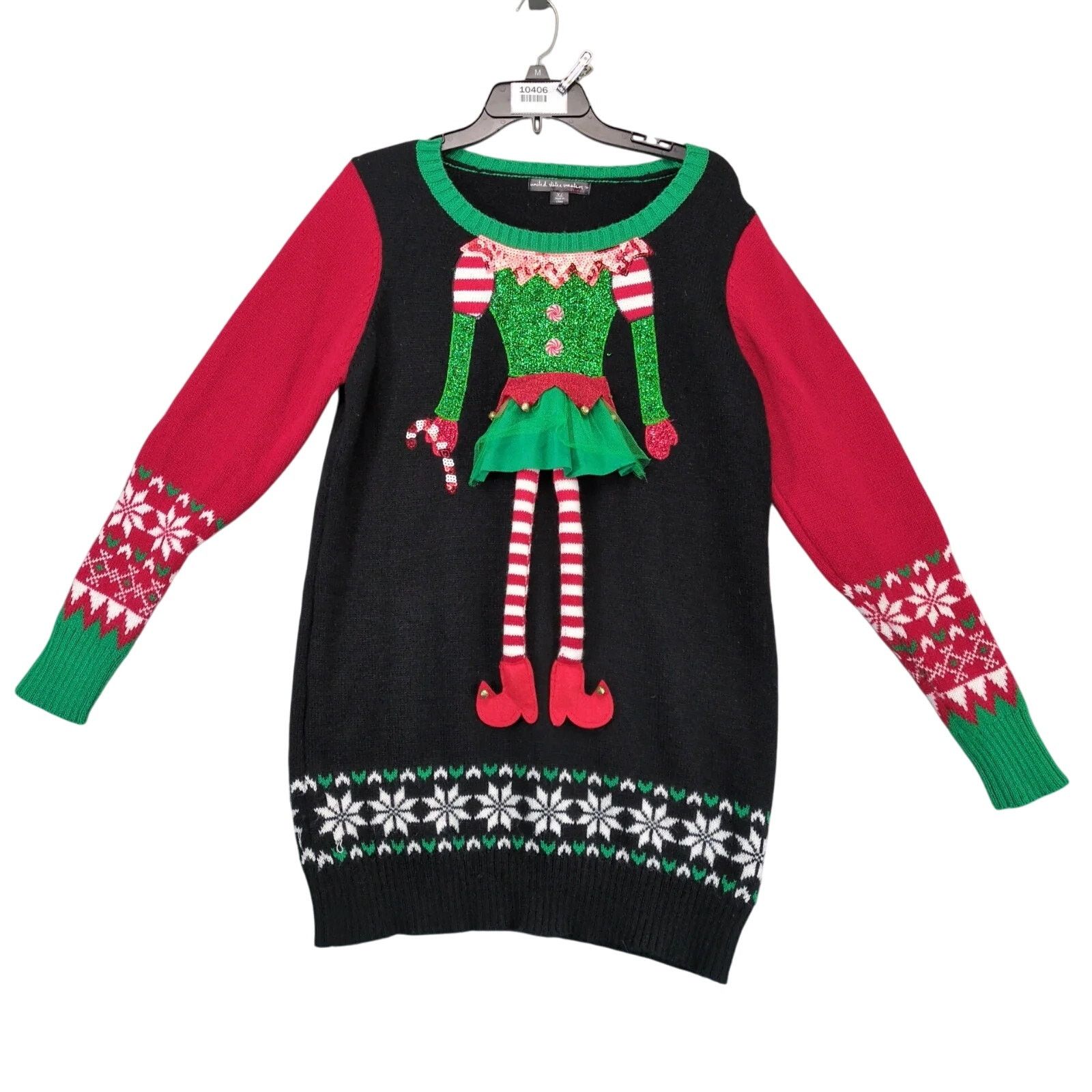 Other United States Sweaters Holiday Christmas Elf Sweater Dress Size XL / US 12-14 / IT 48-50 - 1 Thumbnail