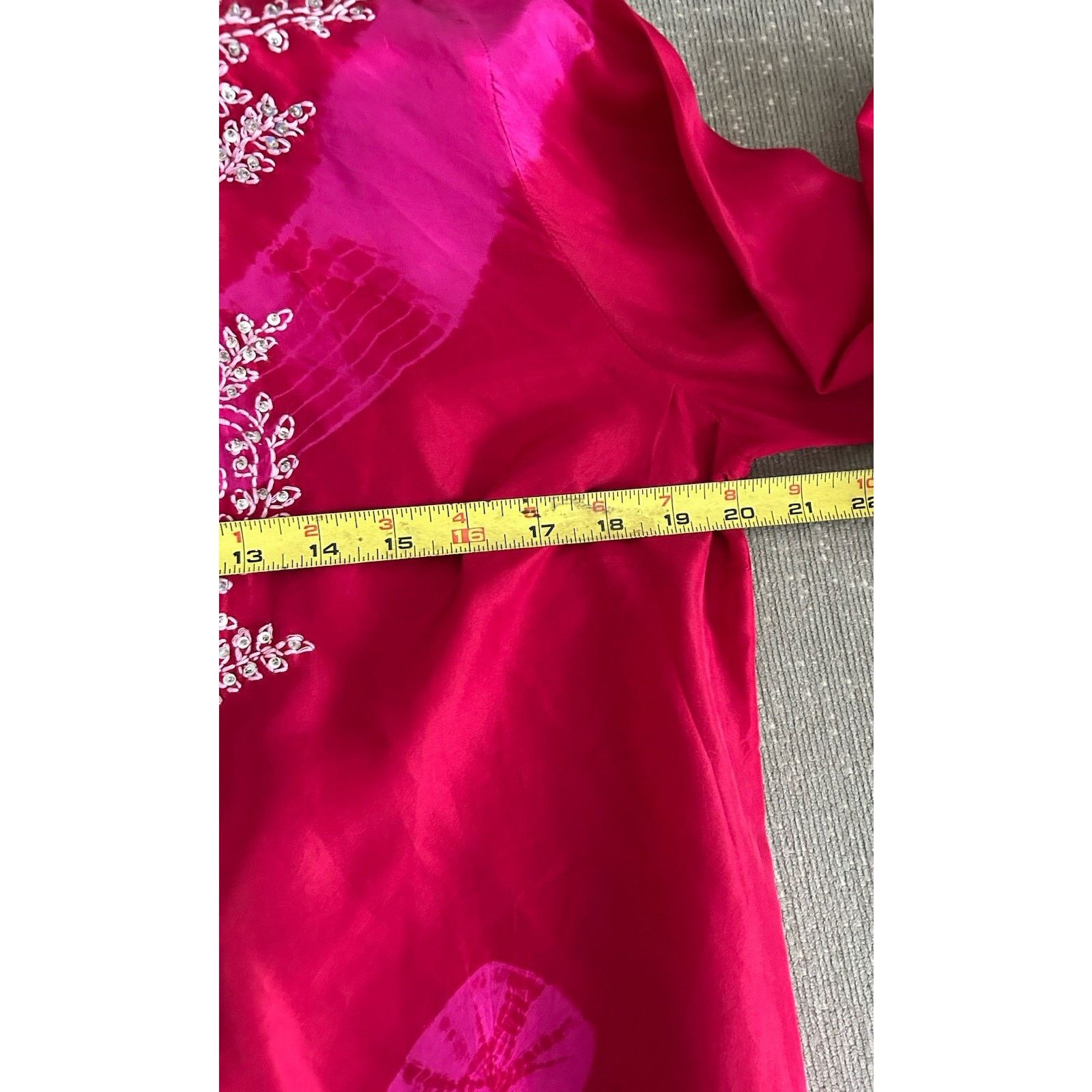 Soft Surroundings SOFT SURROUNDINGS Silk Pink Tie Dye Tunic M Boho Embrodery Size M / US 6-8 / IT 42-44 - 10 Thumbnail