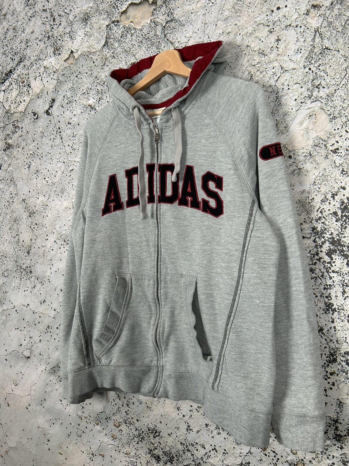 Adidas Vintage Adidas Sportswear Spellout ZIP Up Hoodie Hype Y2K Size US L / EU 52-54 / 3 - 2 Thumbnail