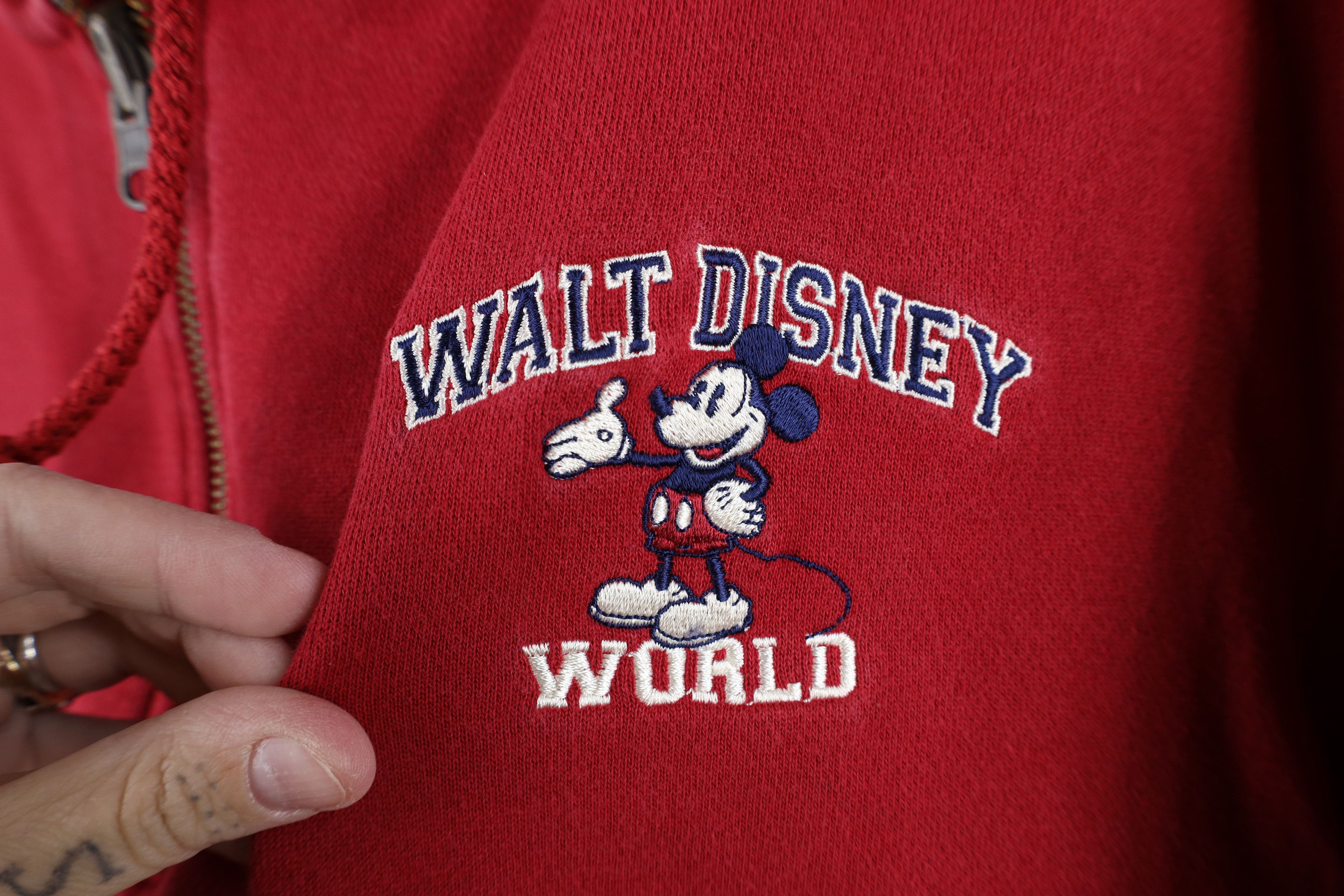 Disney Vintage 90s Walt Disney World Spell Out Mickey Mouse Hoodie Size L / US 10 / IT 46 - 4 Thumbnail