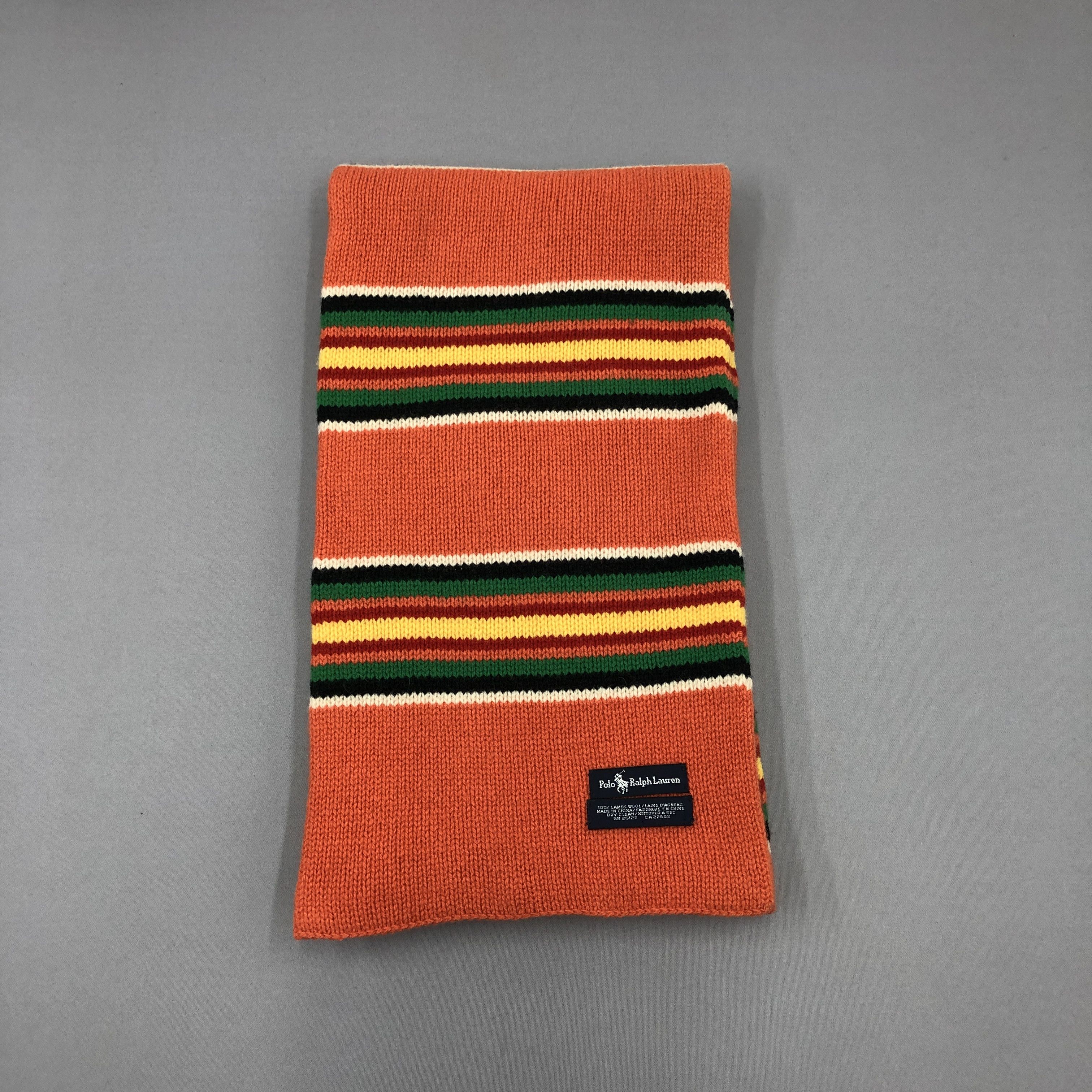 Polo Ralph Lauren Vintage Jun Men Scarf Muffler Wool Cashmere Scarves Size ONE SIZE - 2 Thumbnail