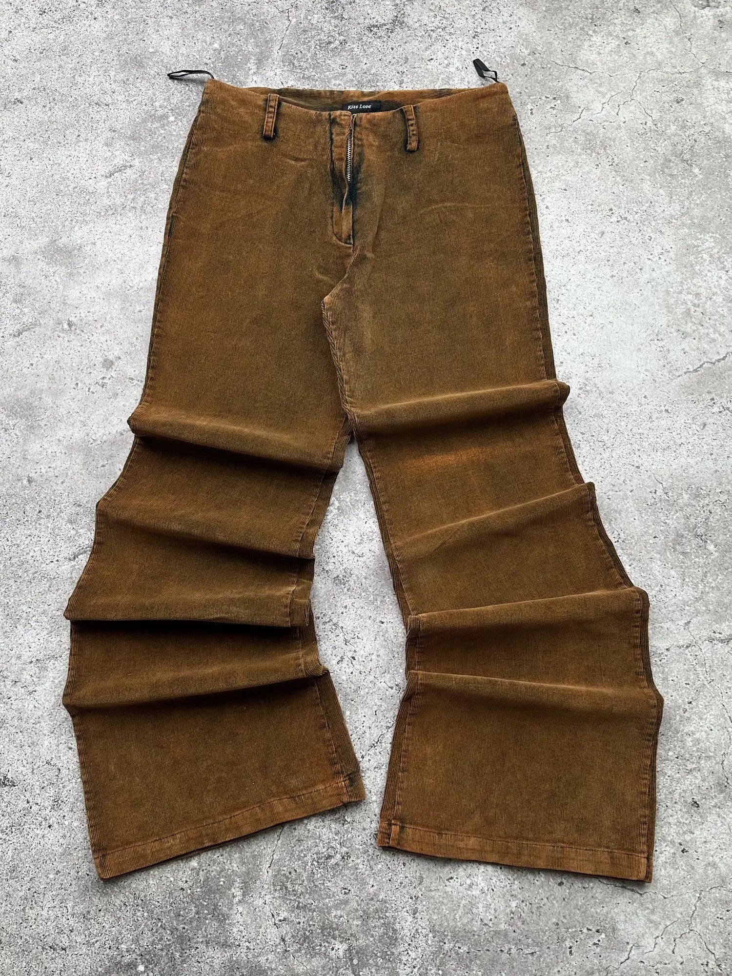 image of Avant Garde Vintage Faded Wide Flare Pants in Brown, Women's (Size 26)