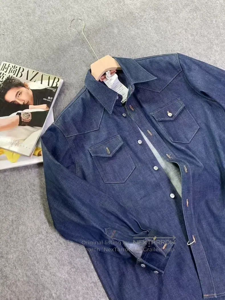 Acne Studios Acne Studios Blue tannin silhouette denim shirt Size US M / EU 48-50 / 2 - 2 Thumbnail