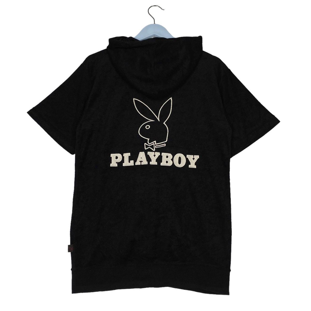 Playboy × Vintage Vintage Playboy Embroidered Full Zip Hoodie Short Sleeve Size US M / EU 48-50 / 2 - 7 Thumbnail