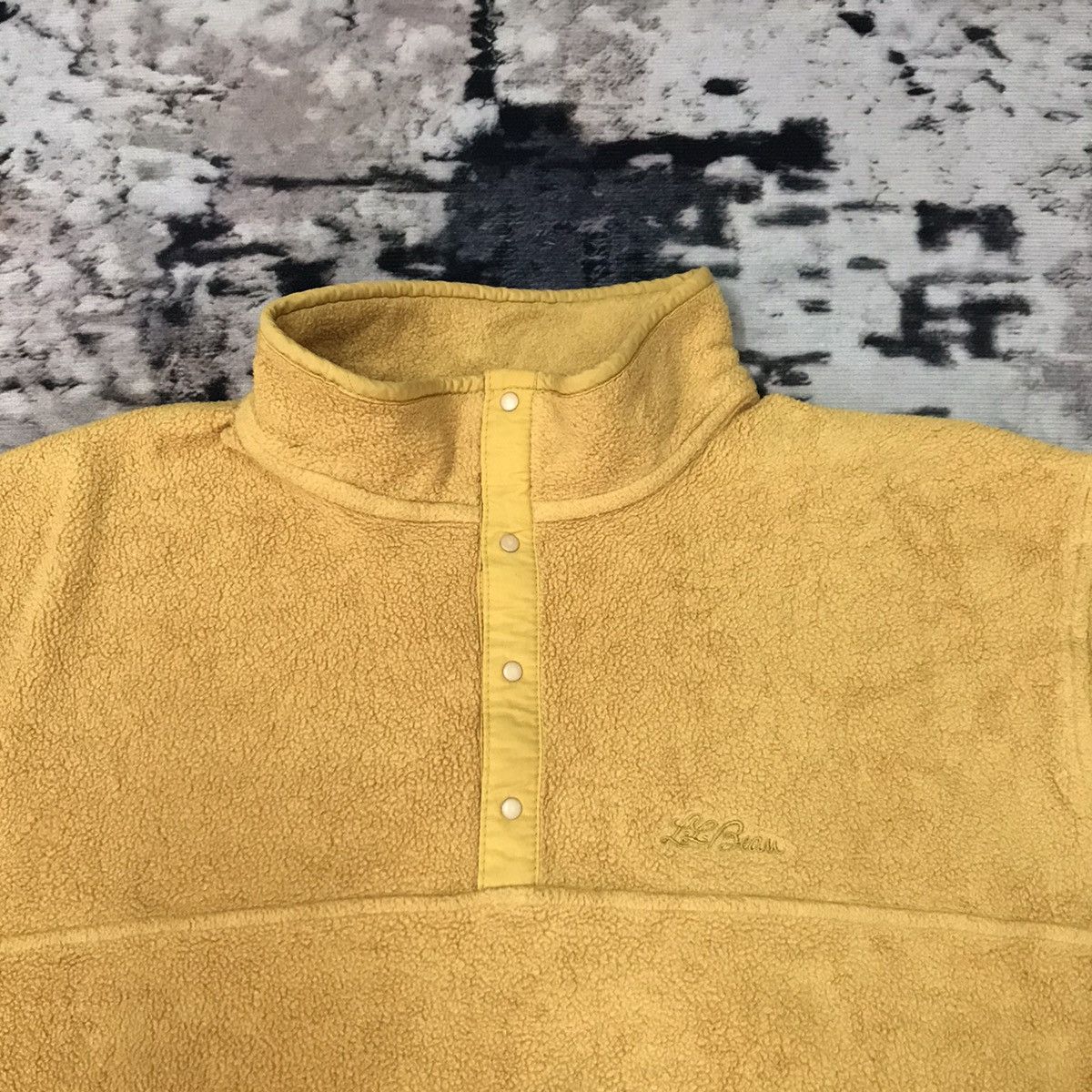 L.L. Bean × Vintage Vintage L.L Bean Half Button Fleece Satin Jacket Size US L / EU 52-54 / 3 - 2 Thumbnail
