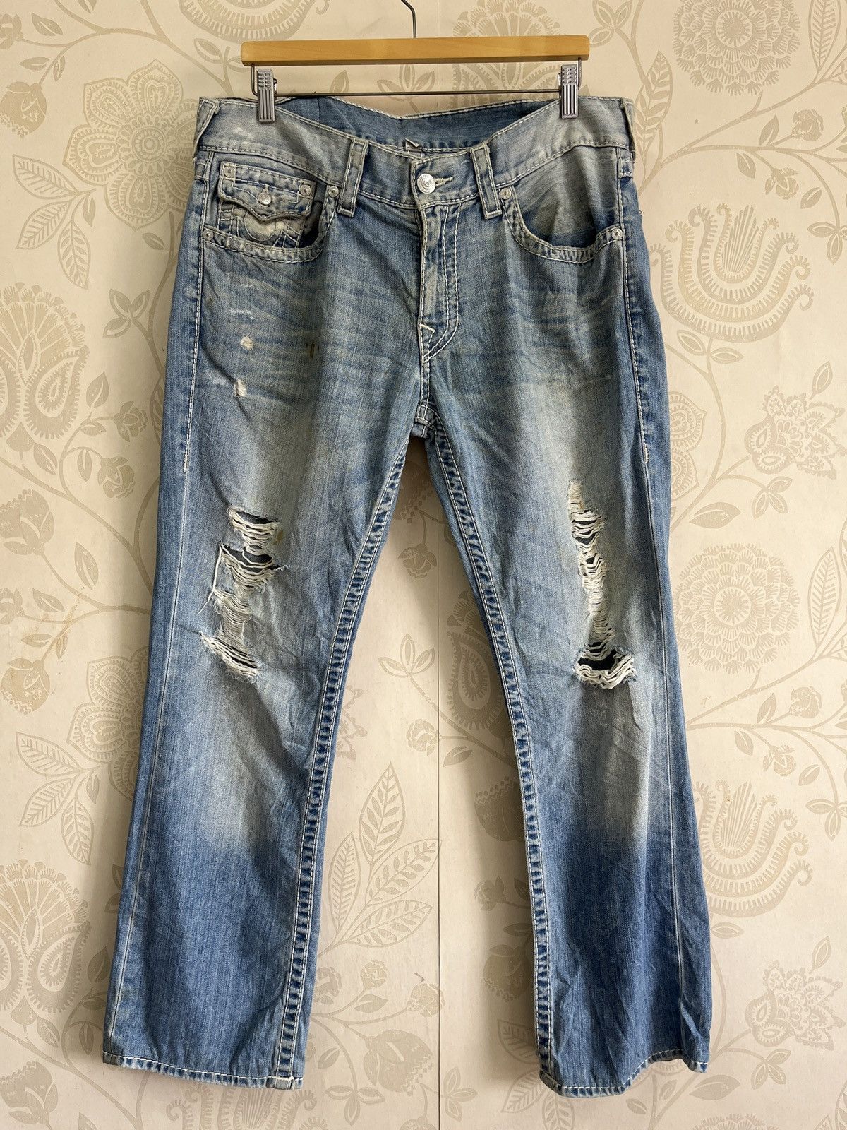 True Religion Thrashed True Religion Denim Jeans Straight Size US 34 / EU 50 - 1 Thumbnail