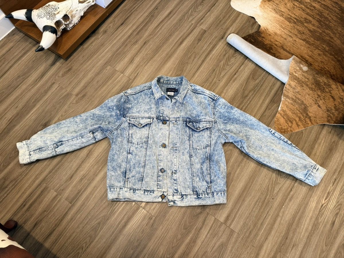 Calvin Klein Vintage Calvin Klein Acid Wash Denim Jacket Size US XL / EU 56 / 4 - 1 Thumbnail