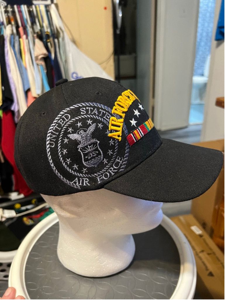Other Men's U.S. WARRIORS Black Air Force Vietnam Veteran Hat Size ONE SIZE - 4 Thumbnail