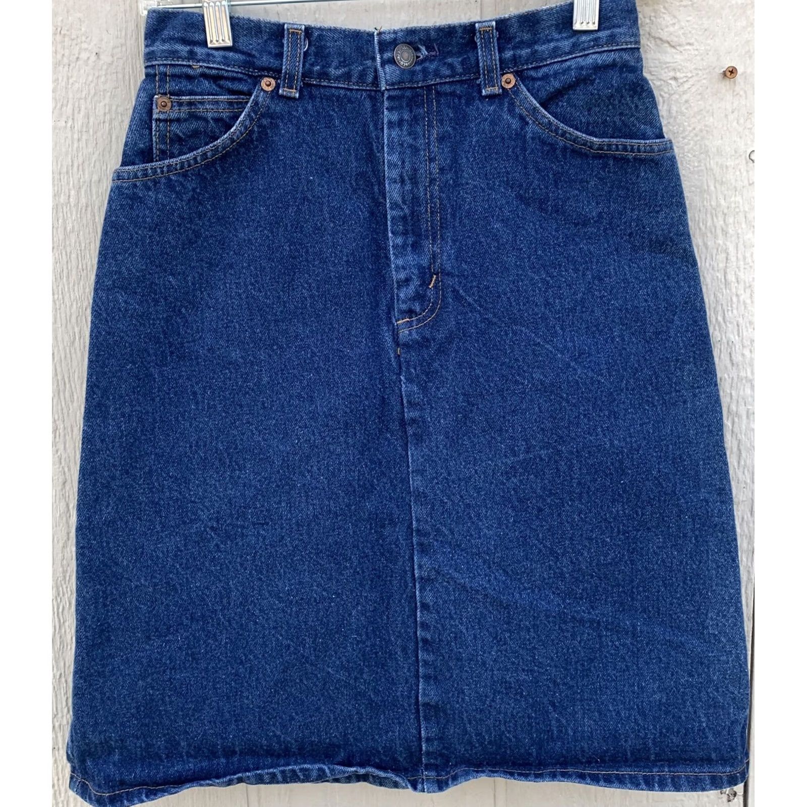 Levi's VINTAGE Levi's High Waist Jeans Skirt Denim Talon 42 Zipper Size 9 25.5 In Waist Blue Rockabilly 1980s Mens Womens Adults Girls Boys Size 30" / US 8 / IT 44 - 2 Thumbnail