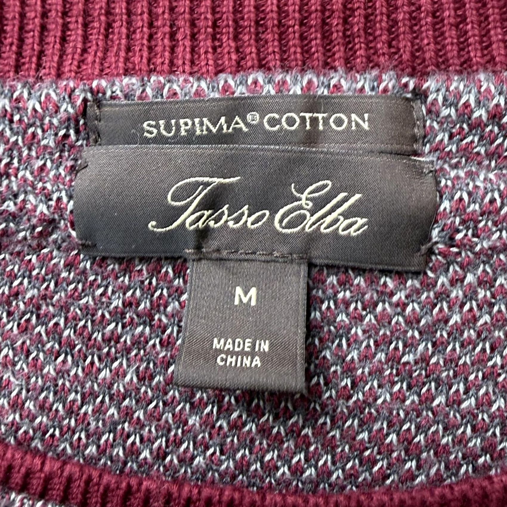 Tasso Elba Tasso Elba Sweater Mens Medium Red Supima Cotton Tight Knit Crewneck Pullover Size US M / EU 48-50 / 2 - 2 Thumbnail