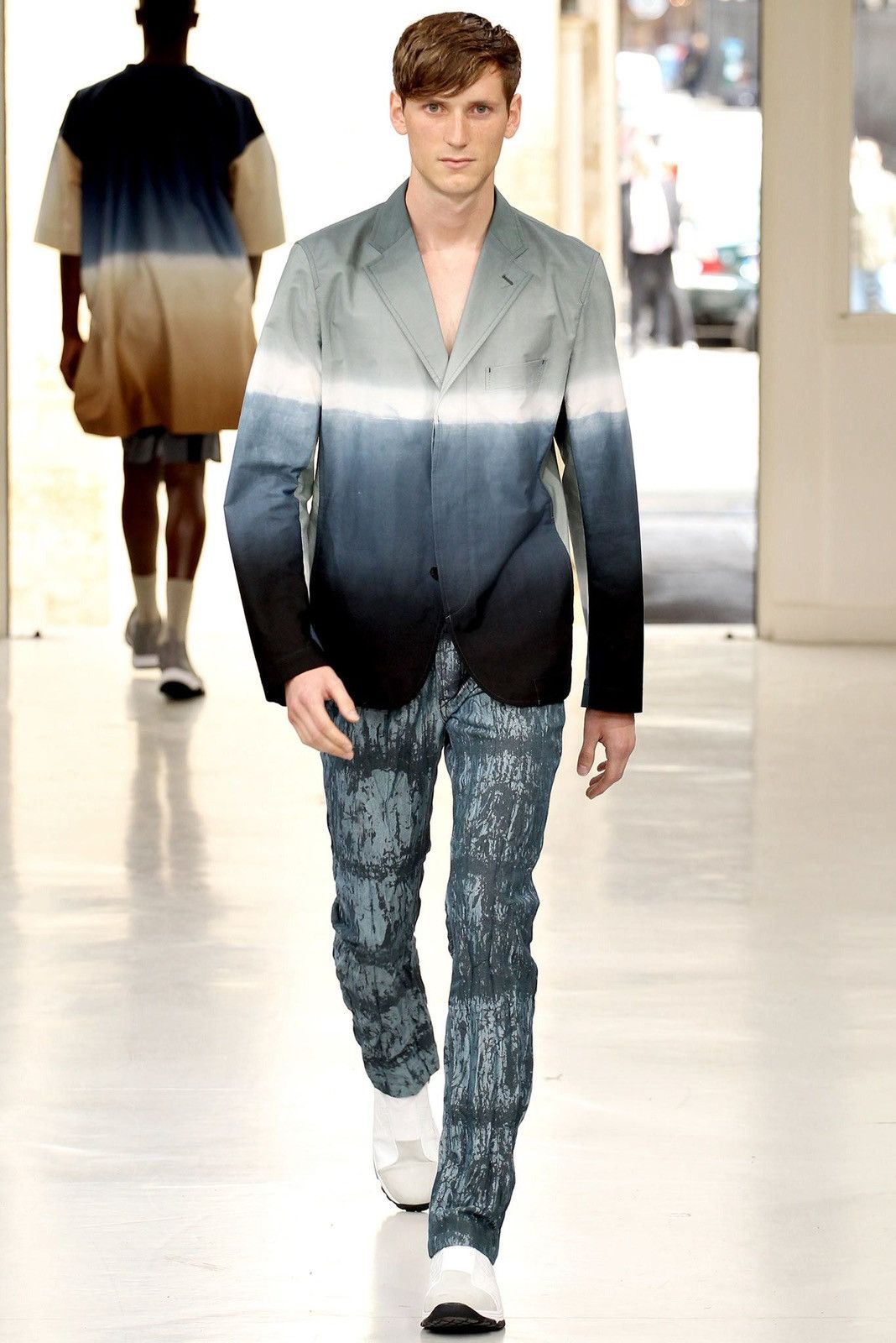 Issey Miyake S/S 2014 Bleach Effect Denim Jeans Size US 32 / EU 48 - 1 Thumbnail