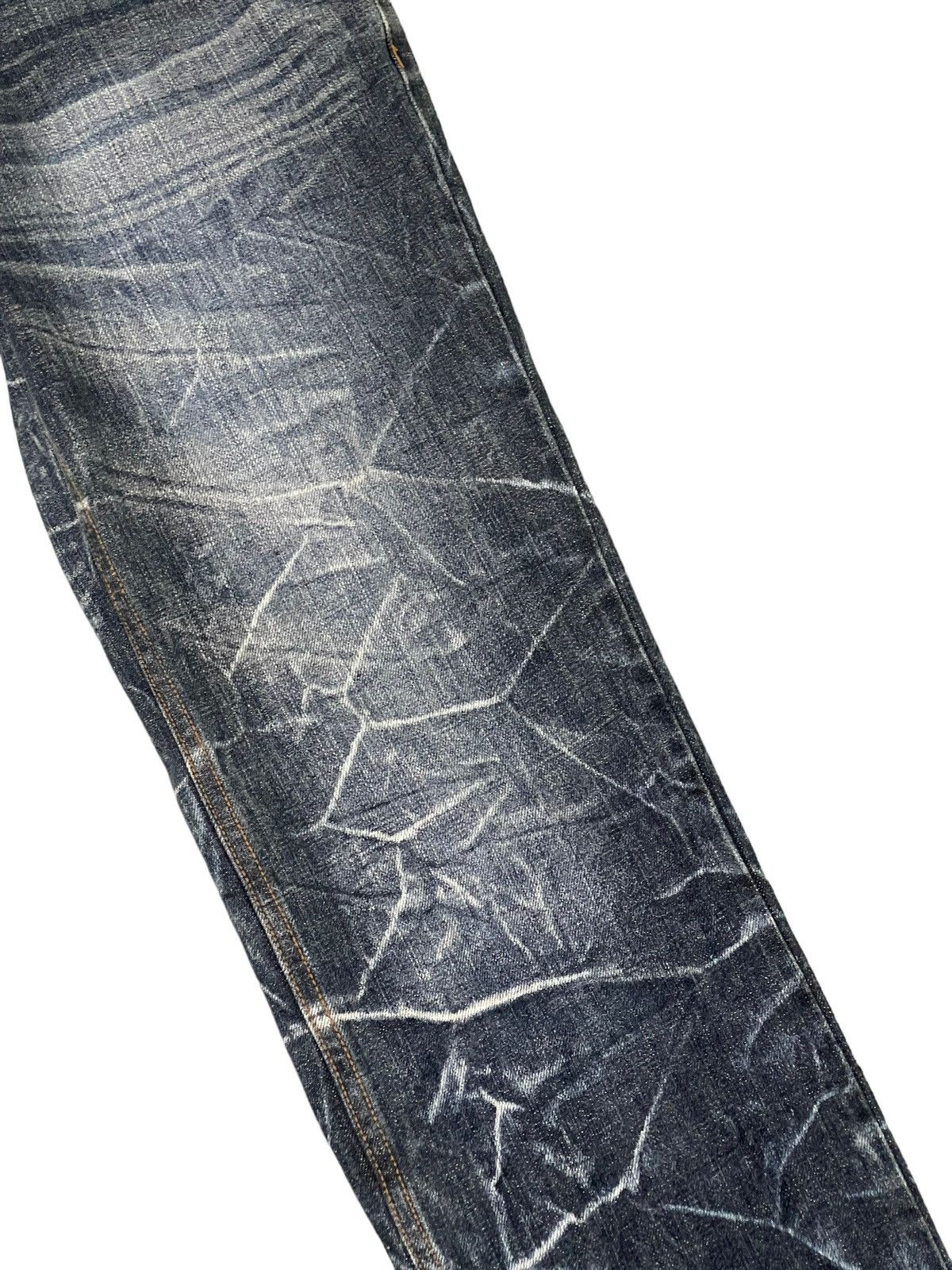Japanese Brand Double Waist Jeans Nylaus Honeycomb Faded Straight Cut 8🟦5 Size US 30 / EU 46 - 15 Thumbnail